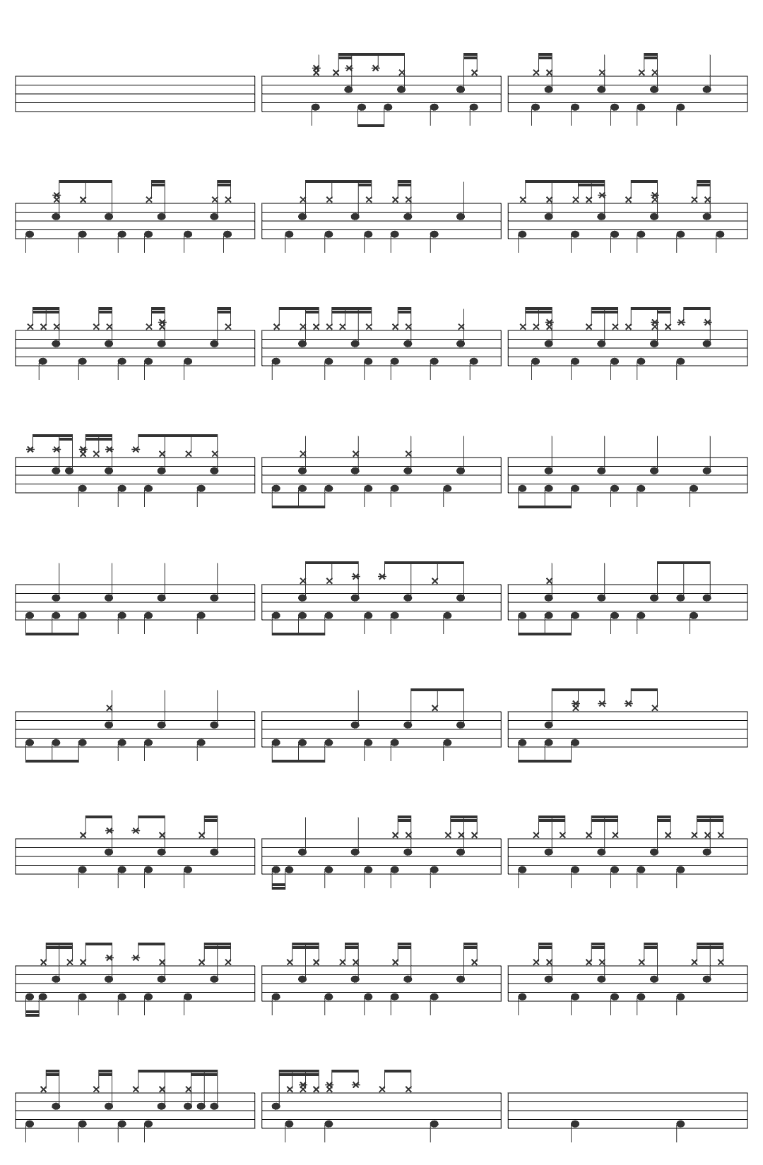 hitorie wowaka 『アンノウン・マザーグース』feat. 初音ミク / wowaka - Unknown Mother-Goose  ft. Hatsune Miku drum sheet