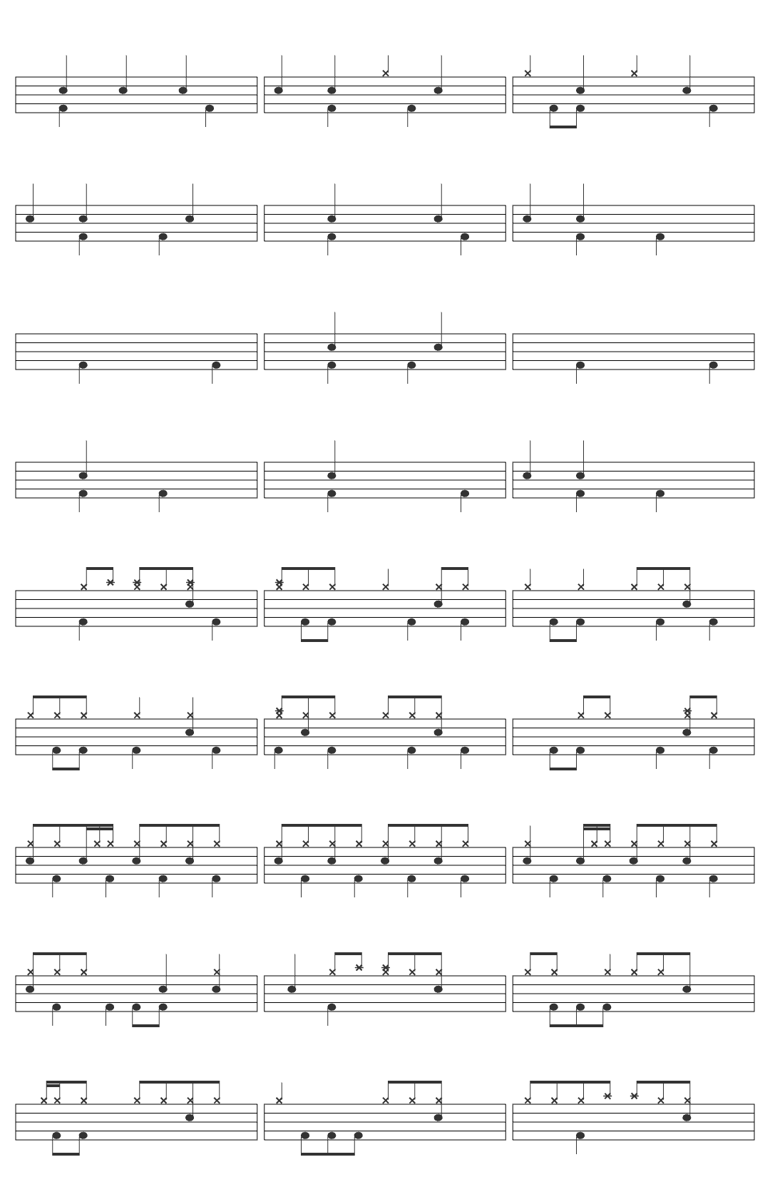 A Day to Remember Mindreader drum sheet