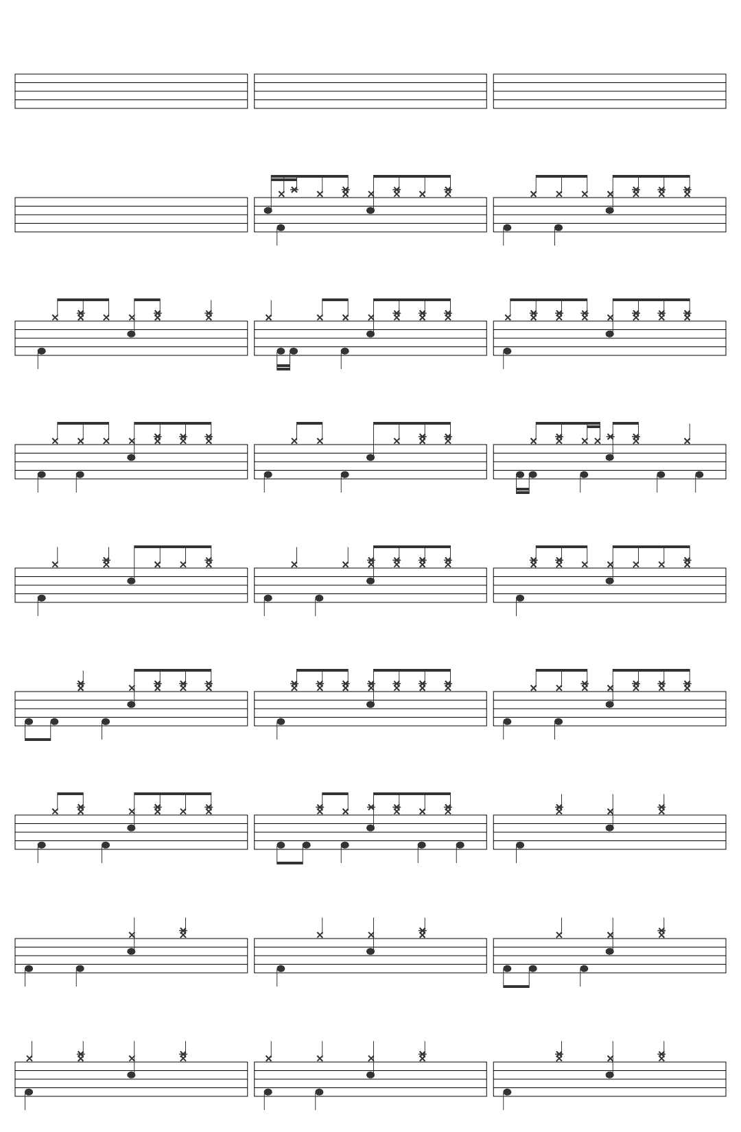 Glass Animals Heat Waves-v2 drum sheet