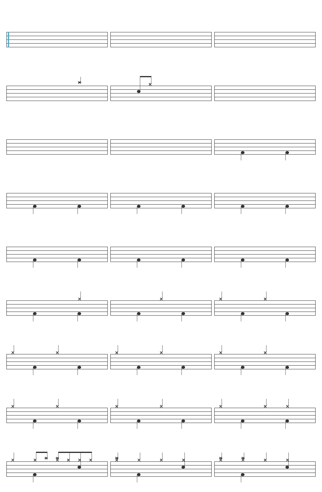 Yung Lean Coda-v3 drum sheet