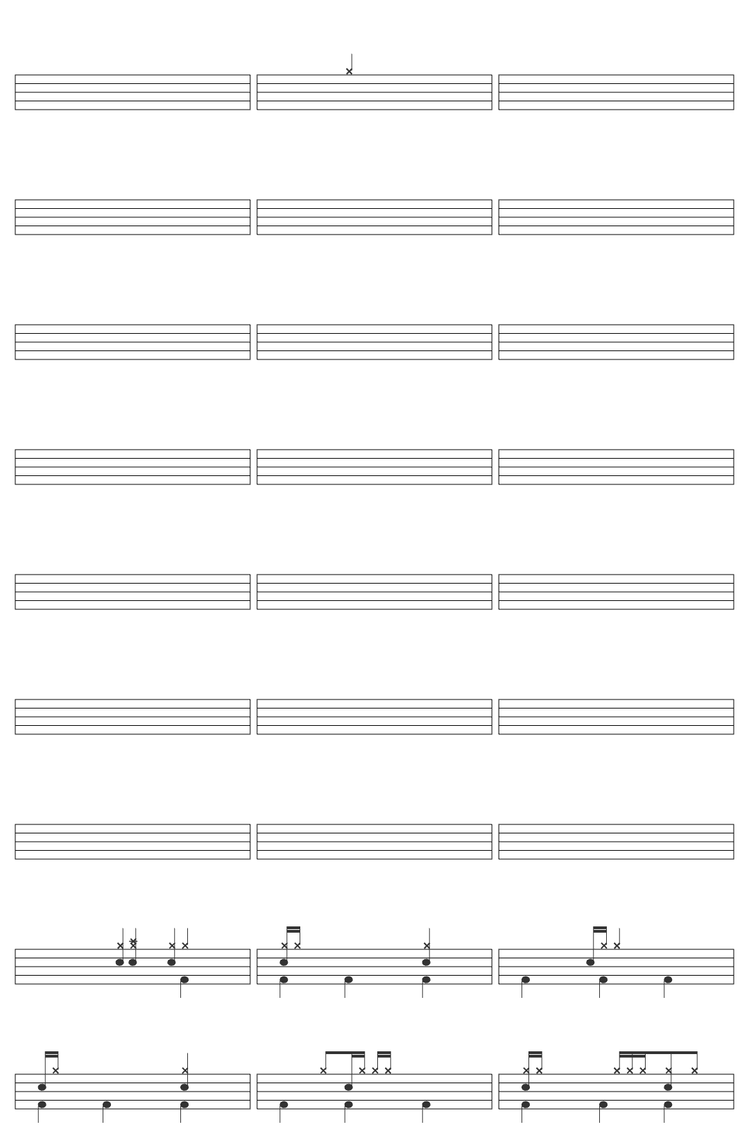 baton Home Resonance, but its not Home Resonance drum sheet