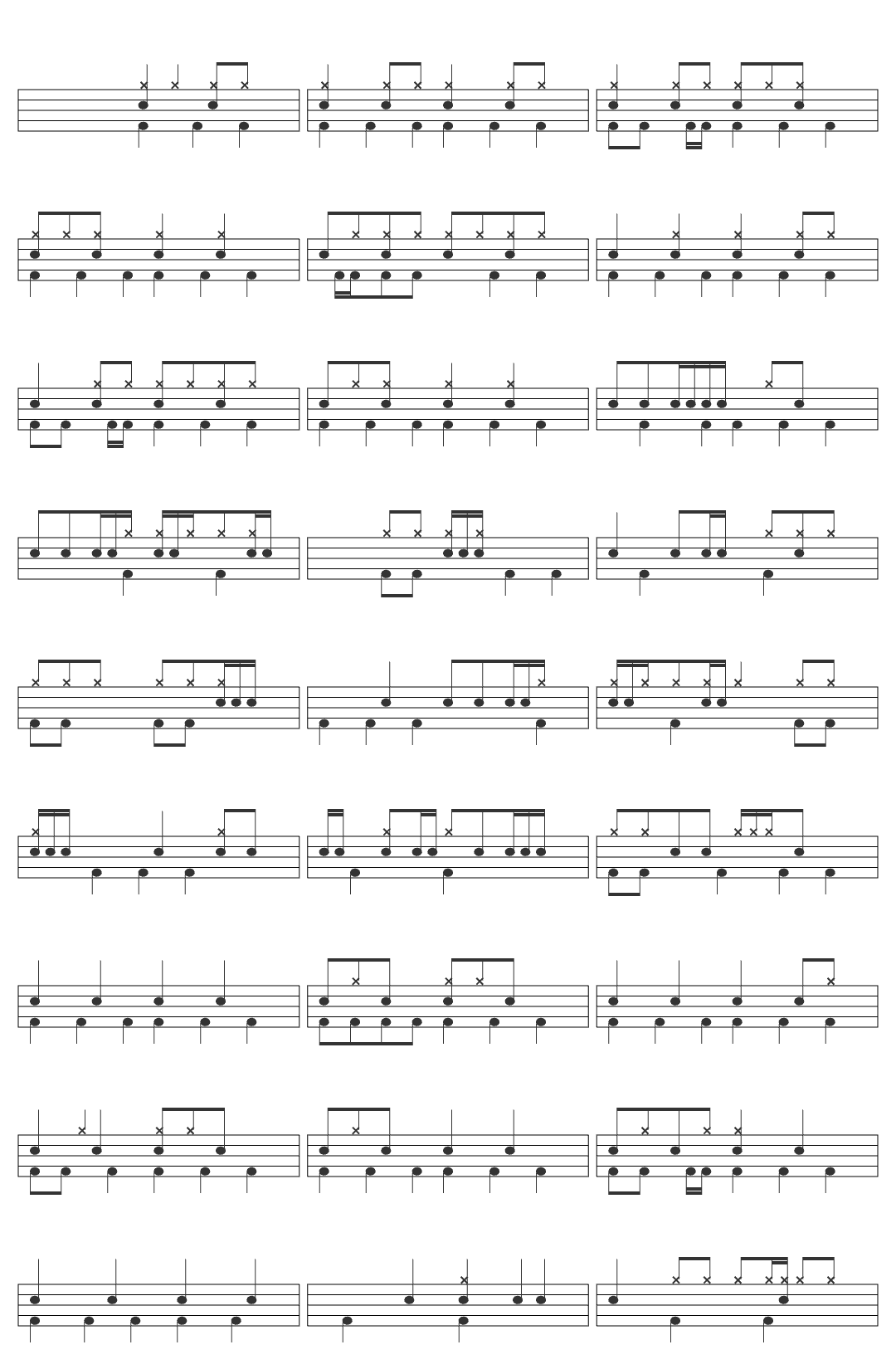 Thin Lizzy Bad Reputation drum sheet