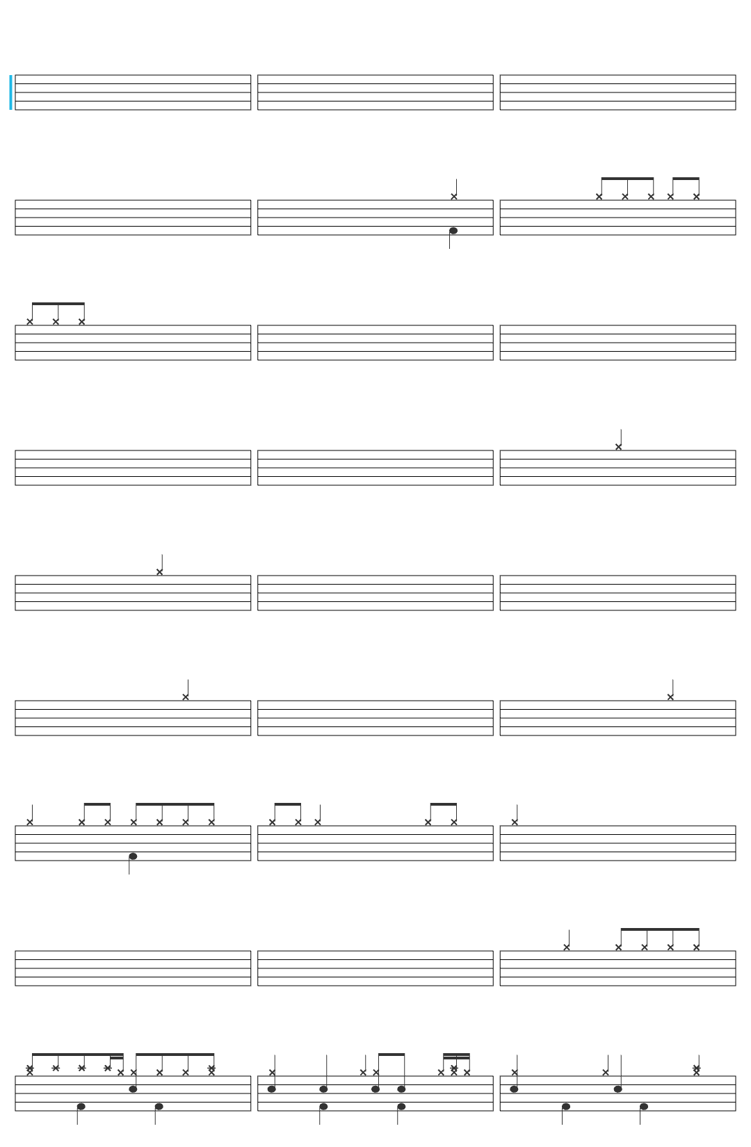 Kacey Musgraves Rainbow-v4 drum sheet