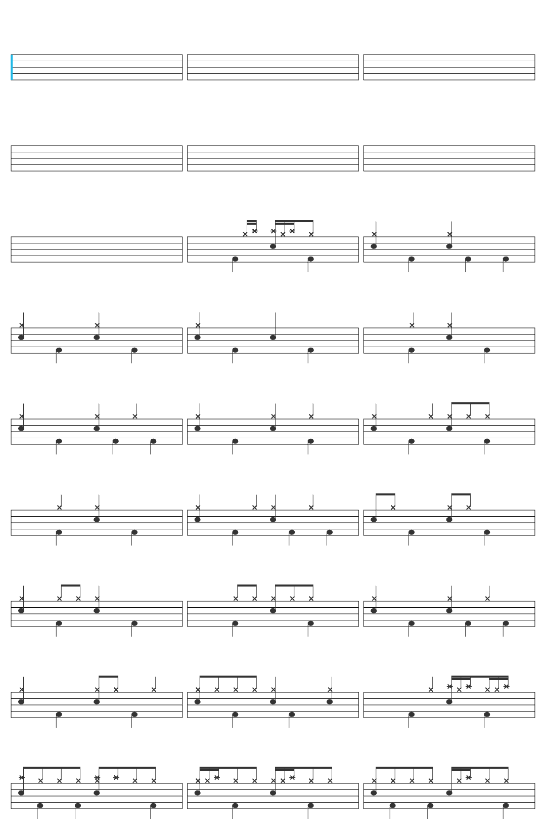 Good Kid Good Kid - Wall drum sheet