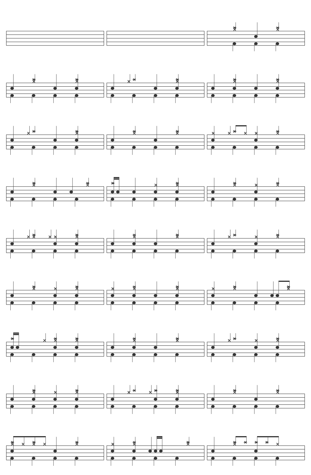 sombr sombr - 12 to 12 (official video) drum sheet