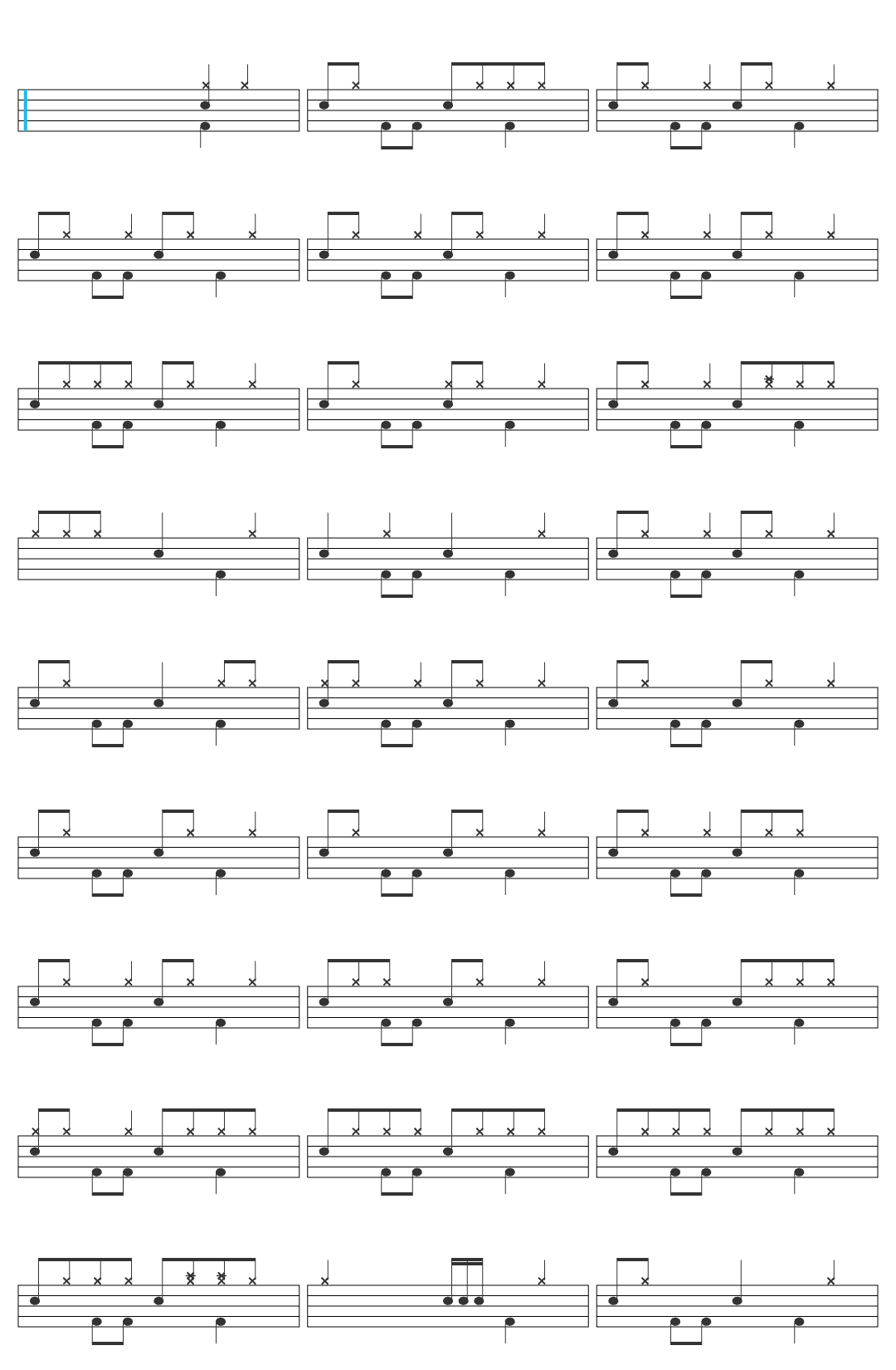 Crumb Ice Melt drum sheet