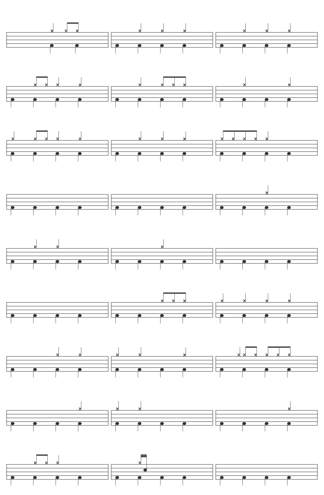 What A Beautiful Name Hillsong Worship-v3 drum sheet