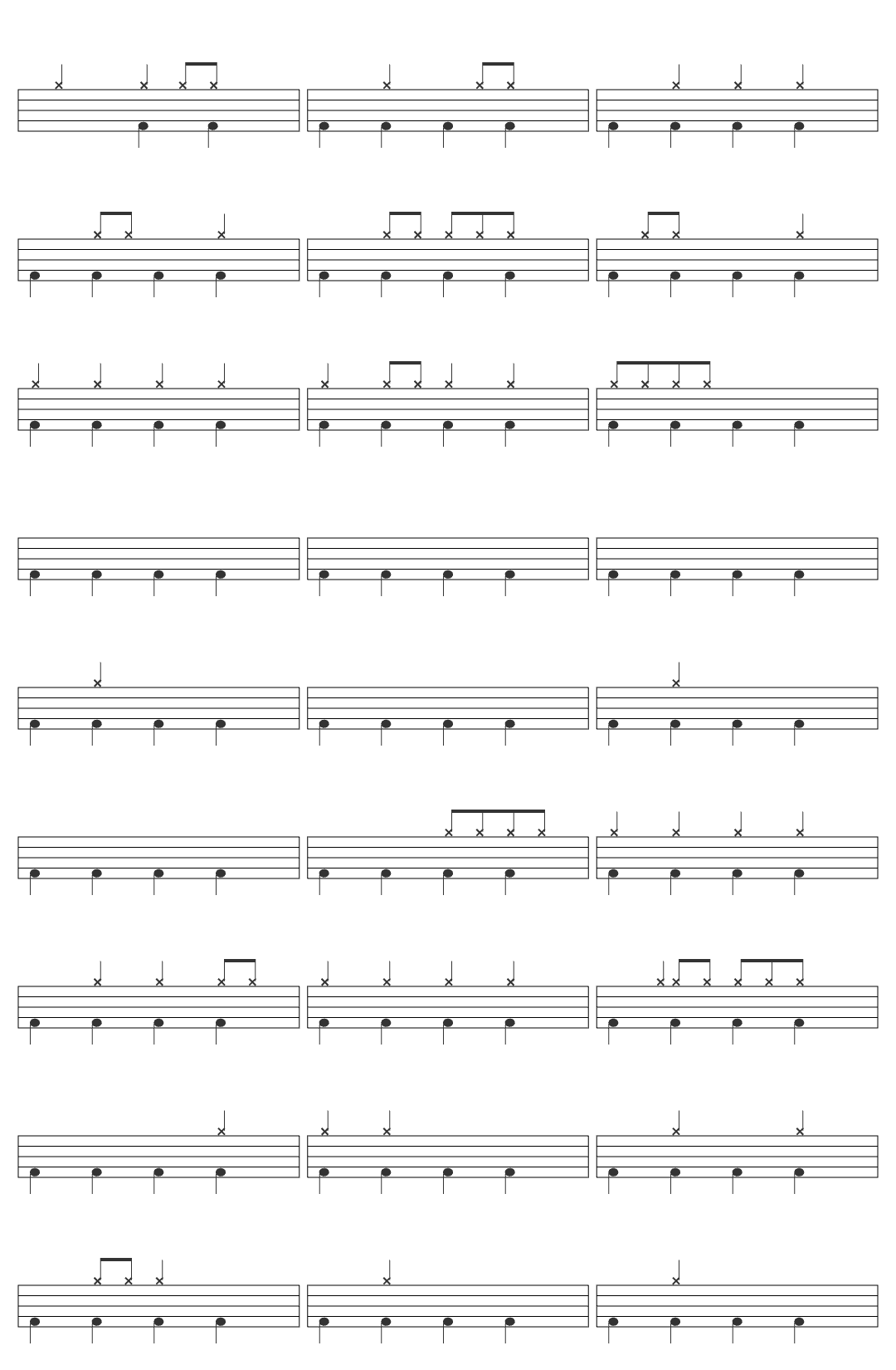 What A Beautiful Name We are running  drum sheet