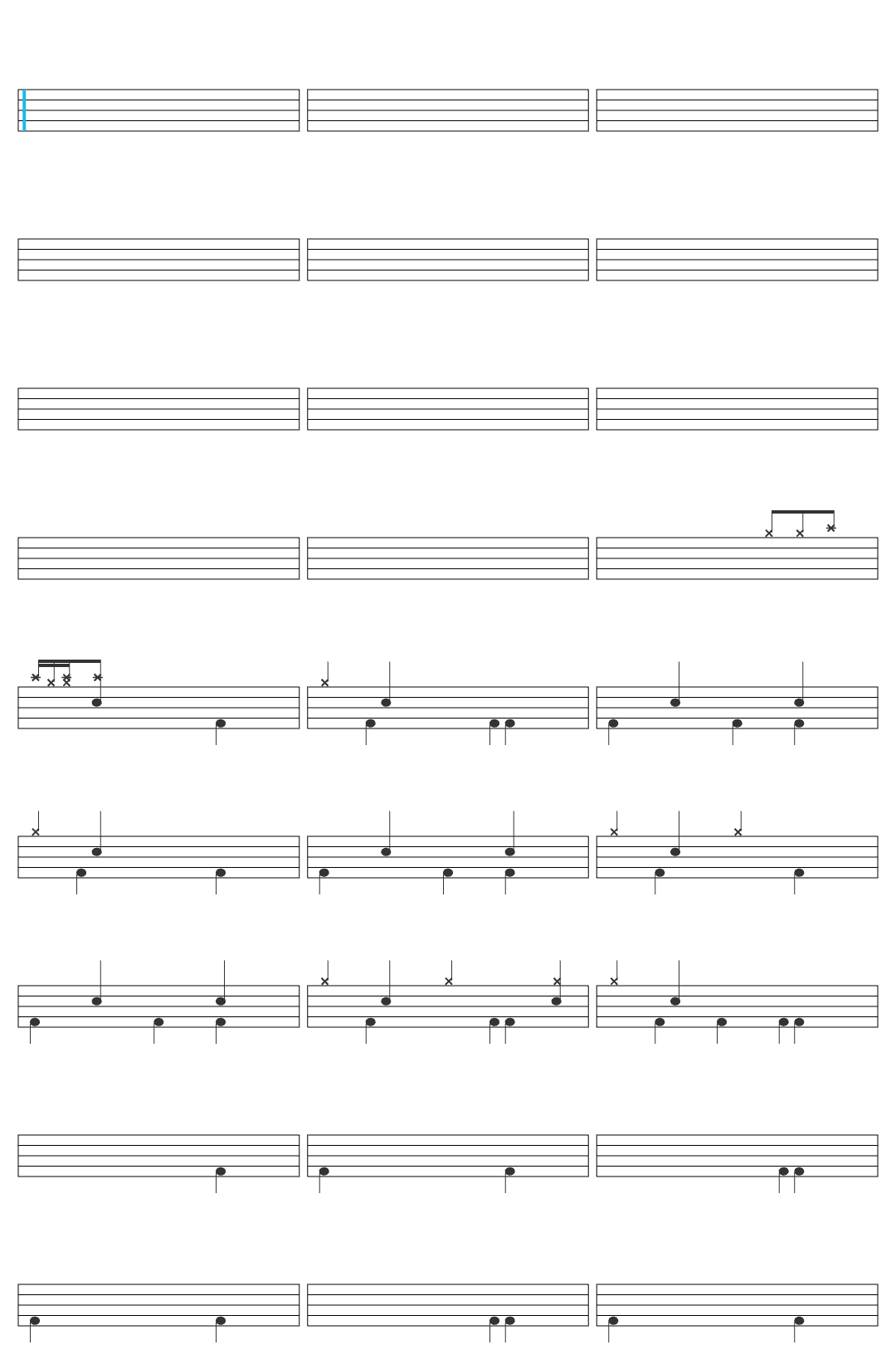 Tally Hall The Bidding-v2 drum sheet