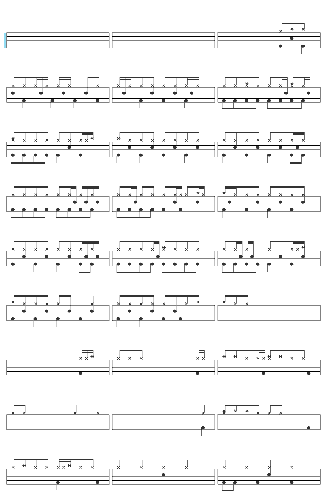 Carcass Carcass - Heartwork-v2 drum sheet