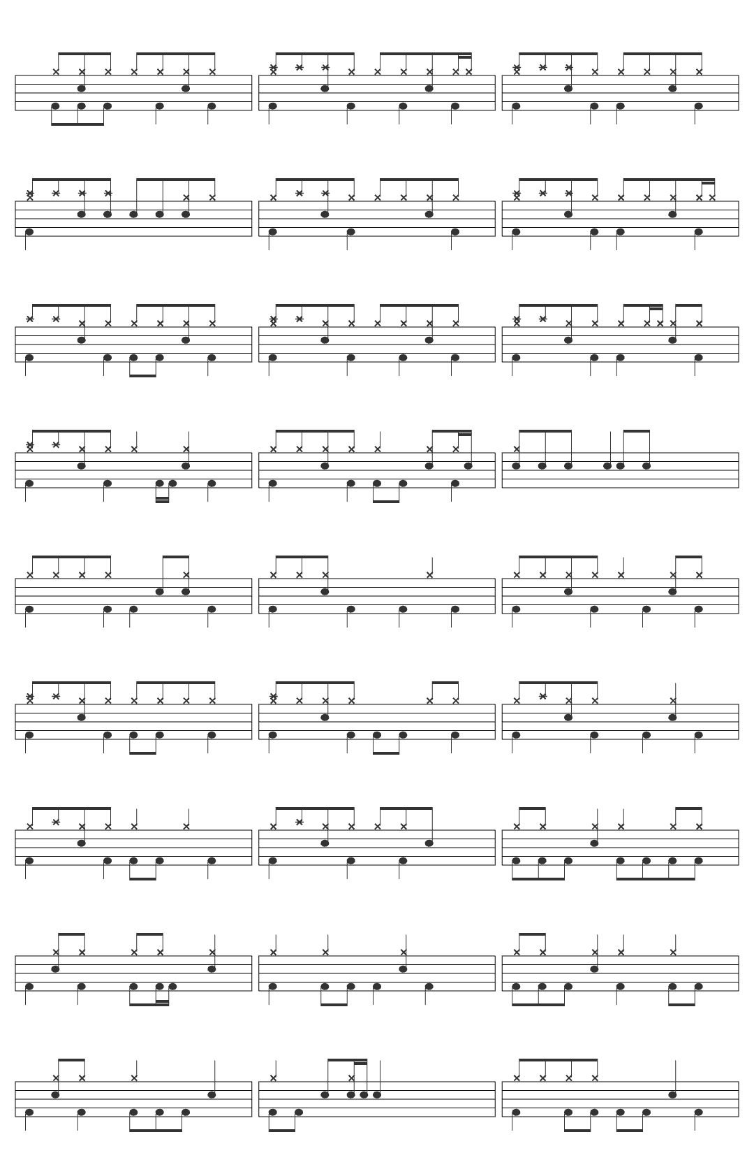 Carcass Carcass - Corporal Jigsore Quandary drum sheet