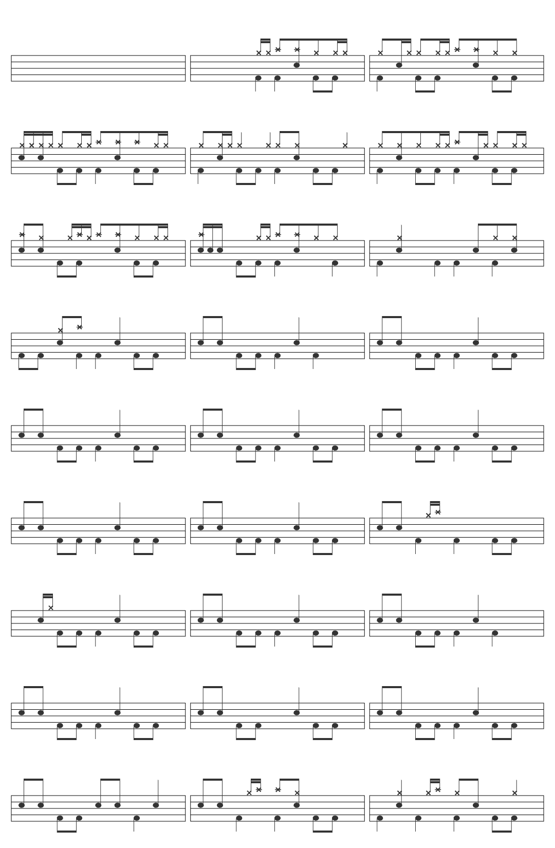 Matanza Matanza - A Menor Paciência drum sheet