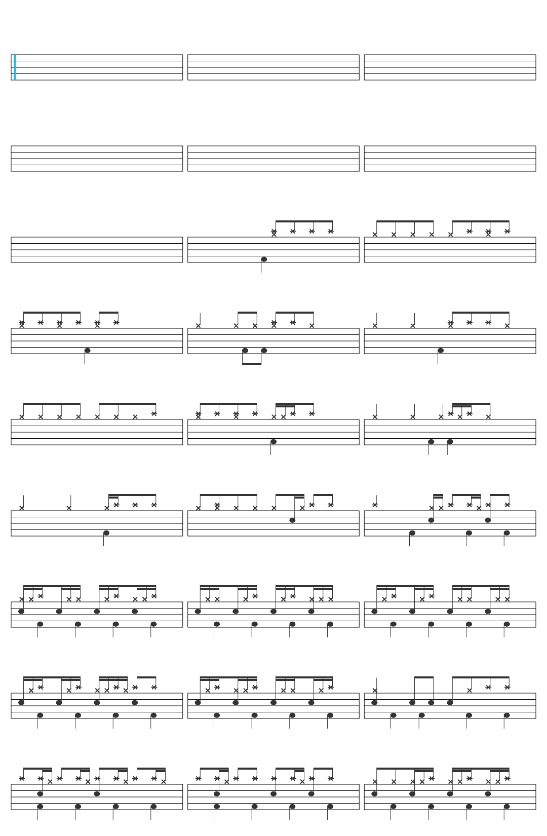 Matanza Matanza - Meio Psicopata drum sheet