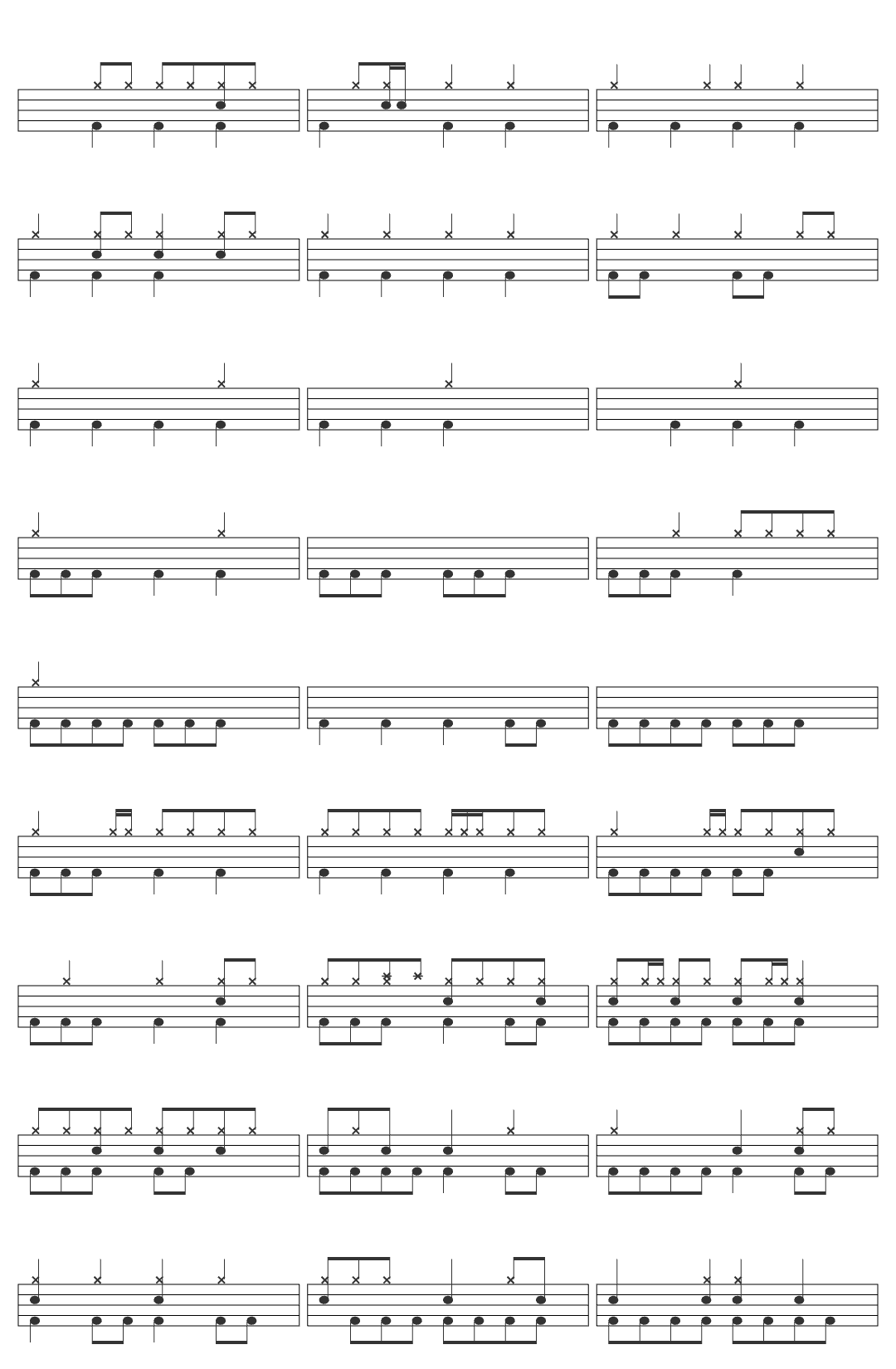 Simply the Best of the 60 s Jefferson Airplane - Somebody to Love-v2 drum sheet