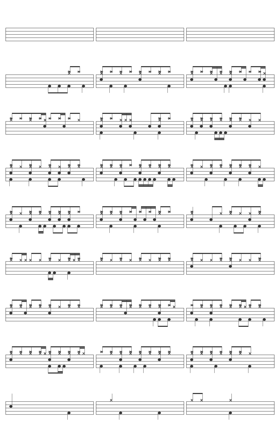 REY1LAGARTO Janis Joplin   Piece Of My Heart drum sheet