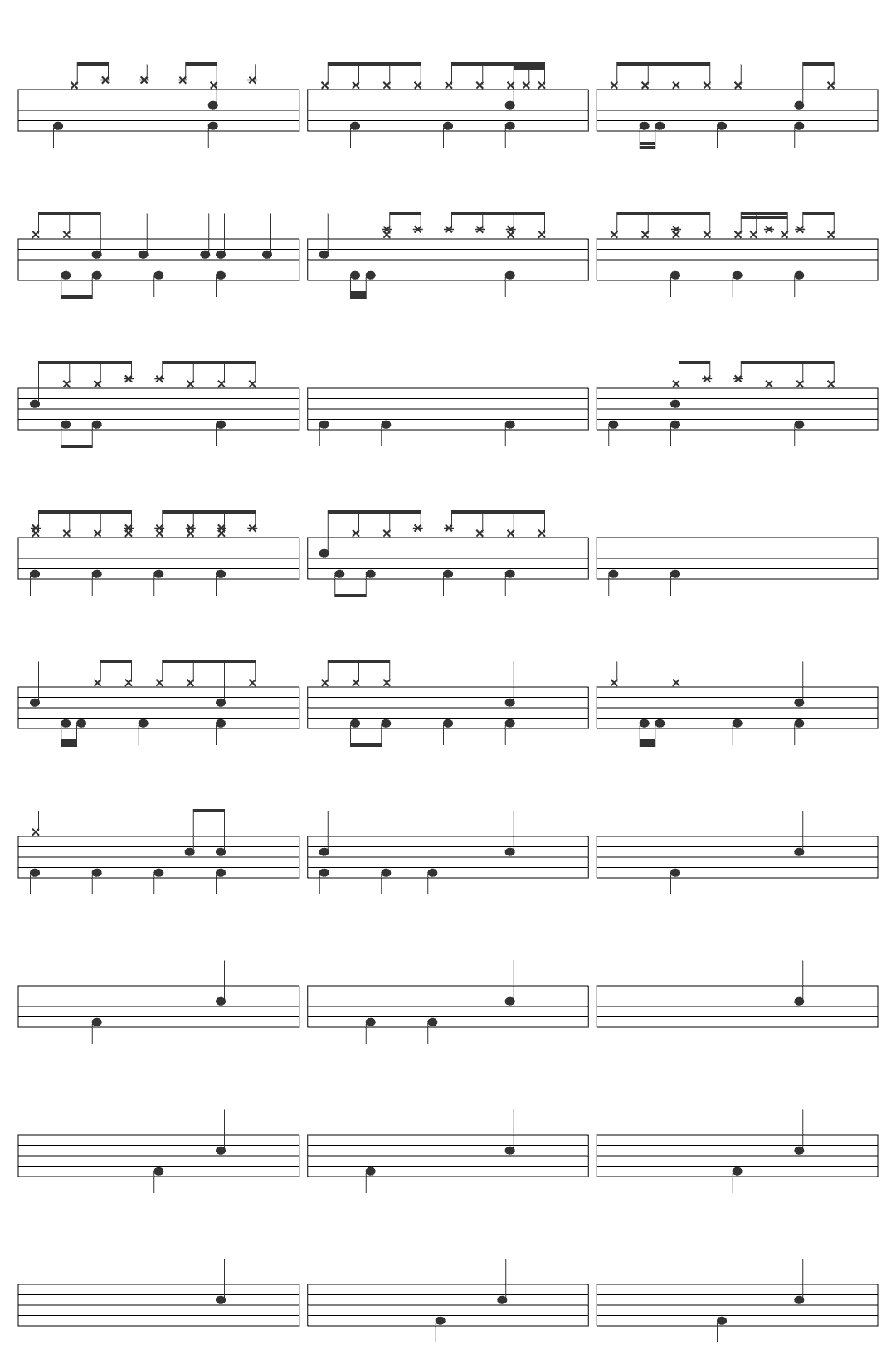 Giorgio Nones Janis Joplin Piece Of My Heart HQ drum sheet