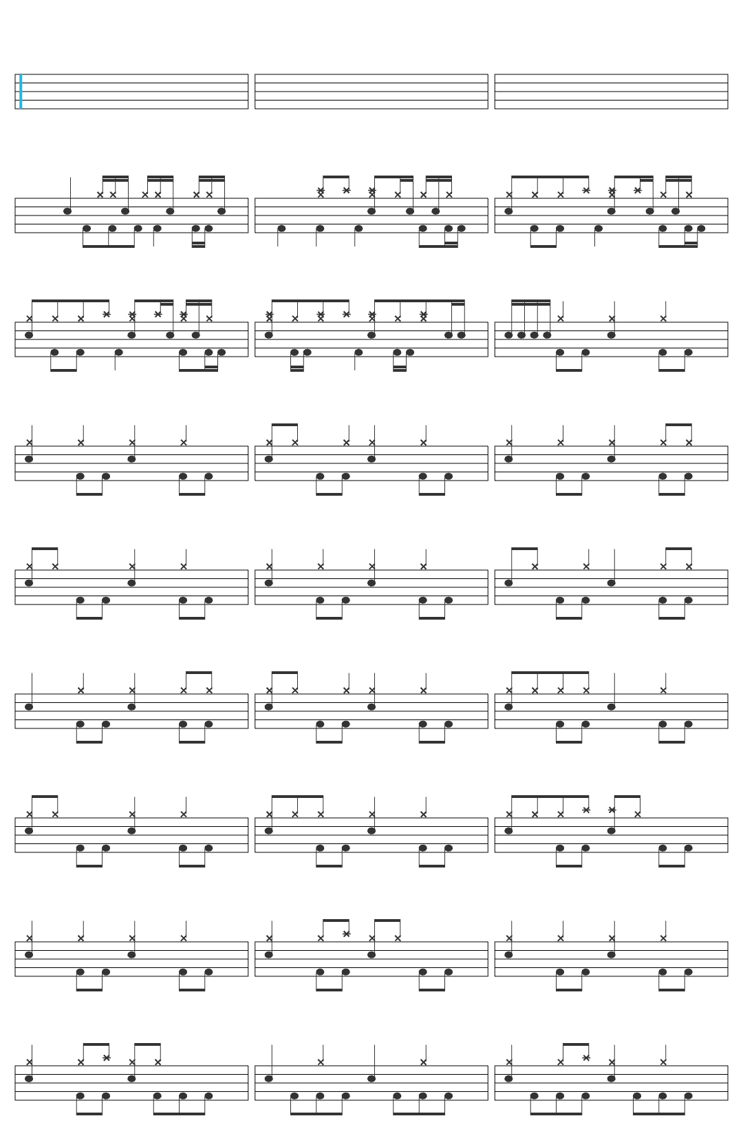 Nirvana Nirvana - Smells Like Teen Spirit (Official Music Video)-v8 drum sheet