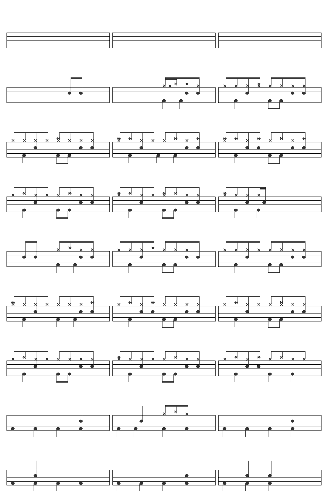 cartel Rockin' Around the Christmas Tree-v2 drum sheet