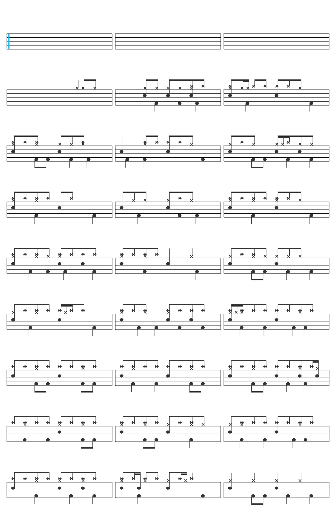 jaydeslair Jaydes - u love nothing drum sheet