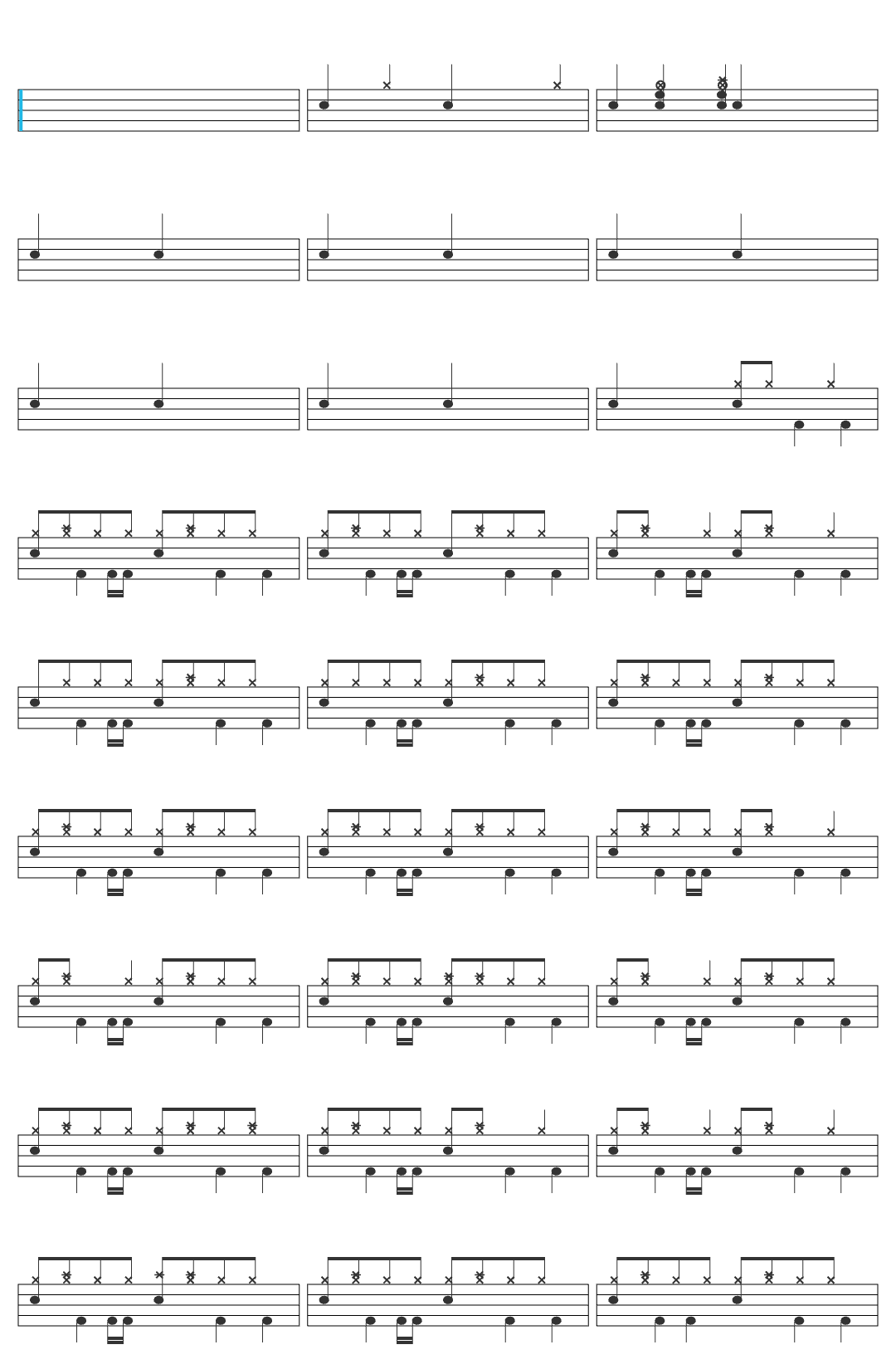 MariahCarey Type Dangerous  drum sheet