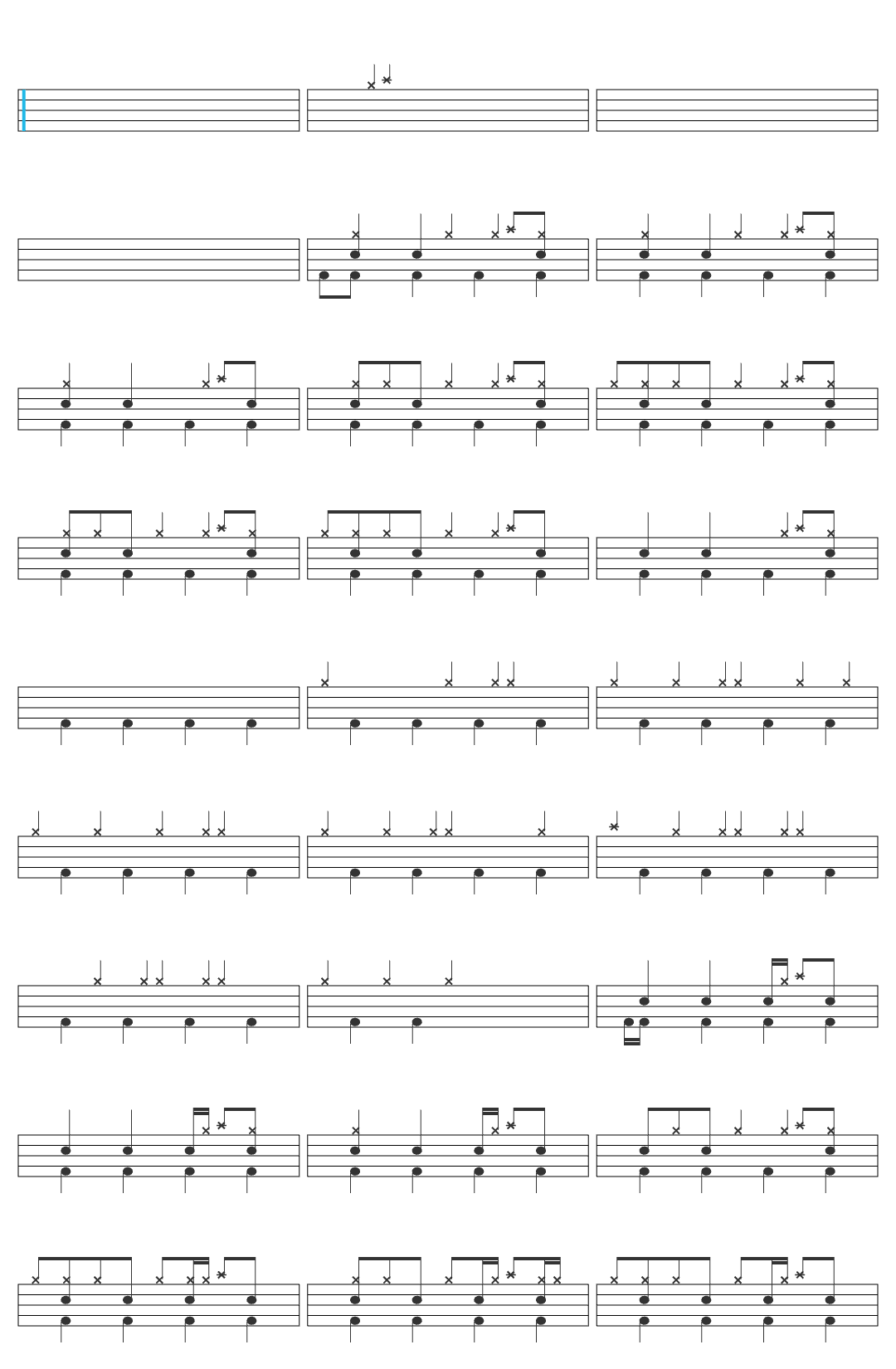 Jmilton Vem Vem drum sheet