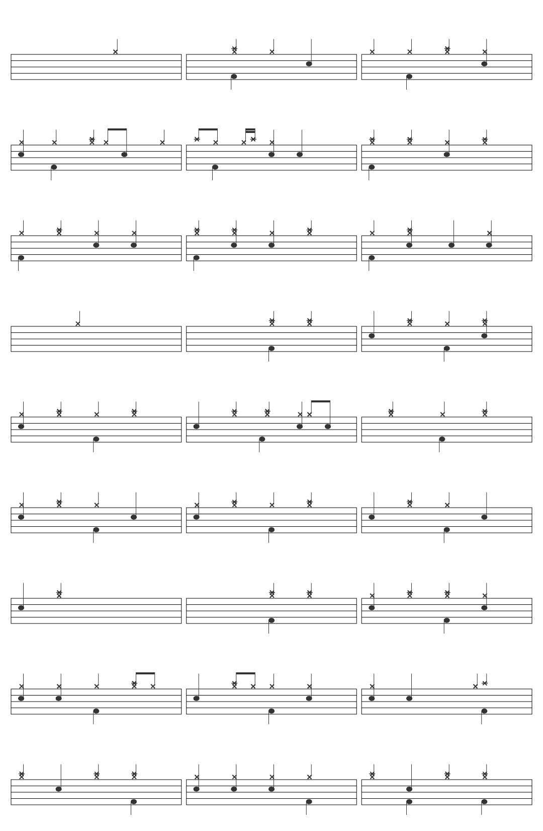 $uicideboy$ Lacombe drum sheet