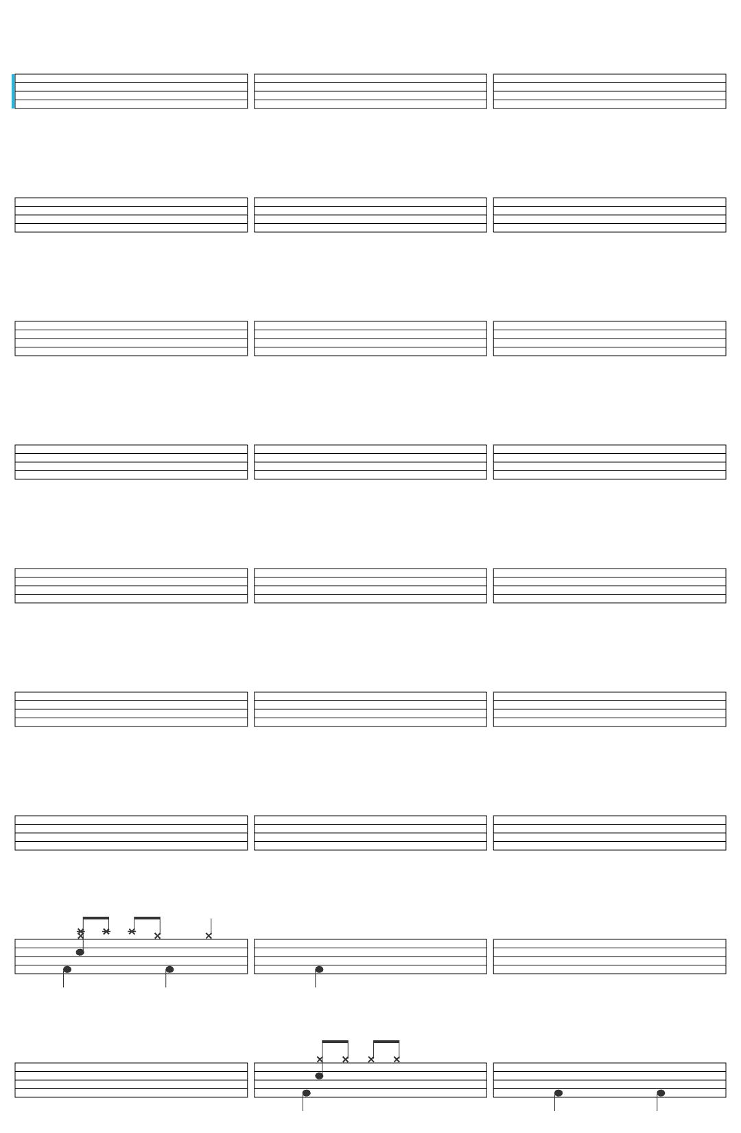 Jessica Jay Carol of the Bells - Trans-Siberian Orchestra - Higher Quality drum sheet