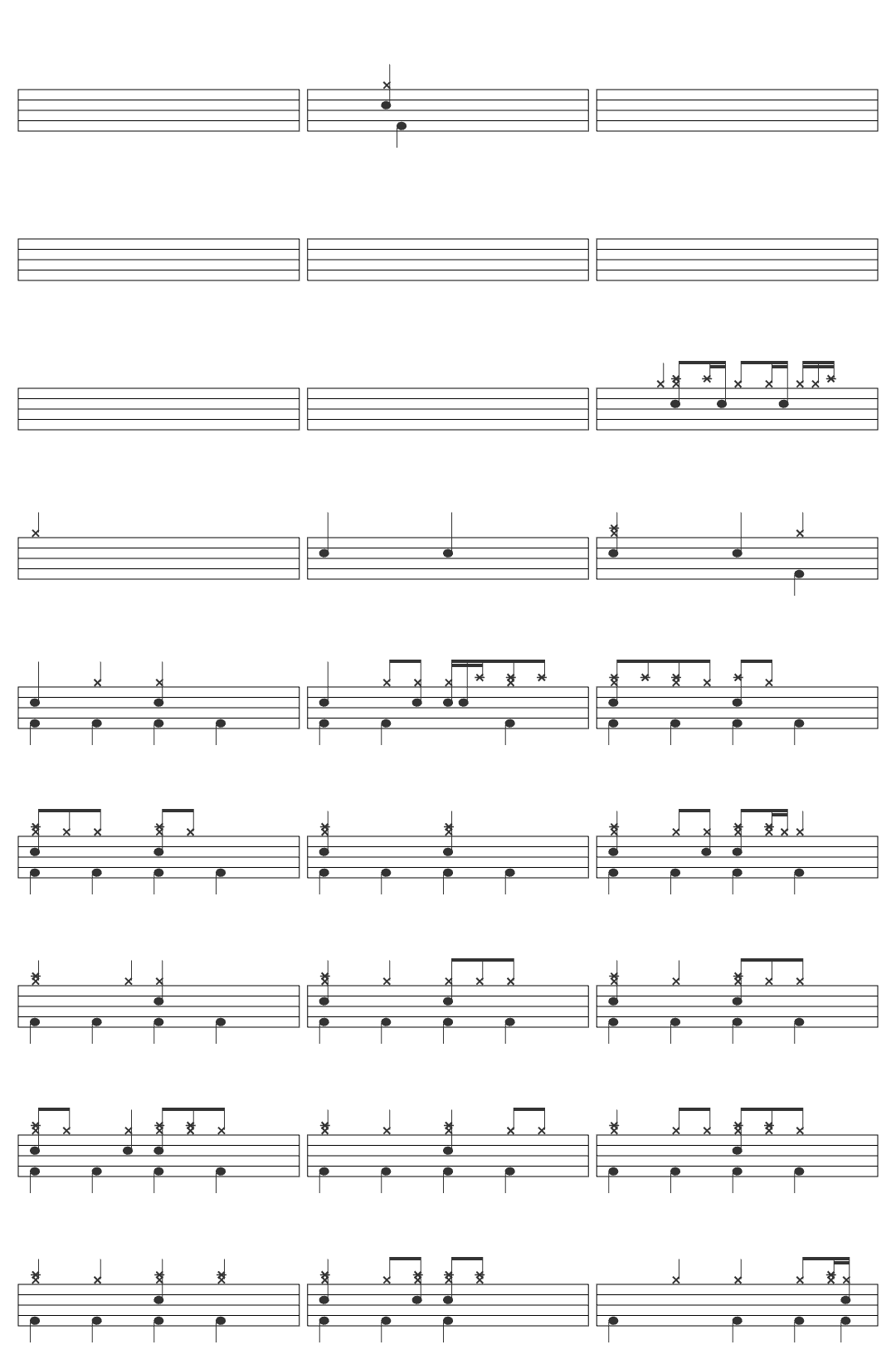 Dua Lipa Dance The Night-v2 drum sheet