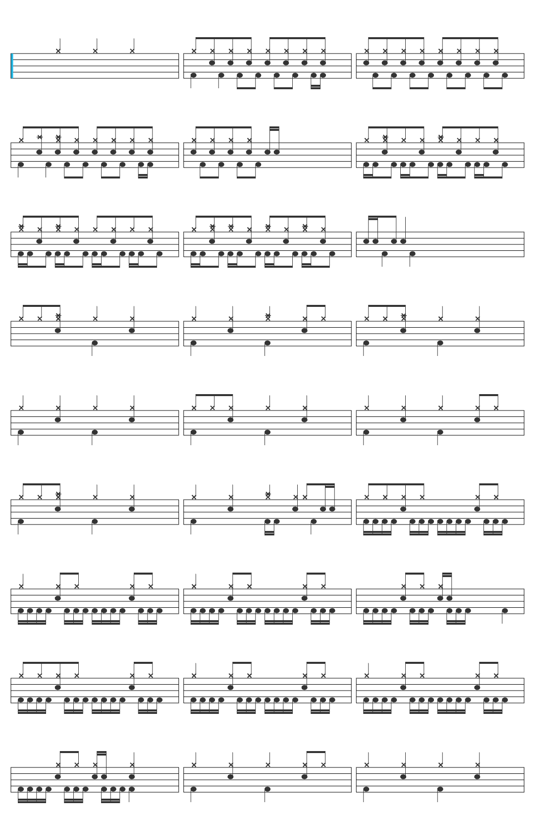 Infinite Drum Tracks drumssssss drum sheet