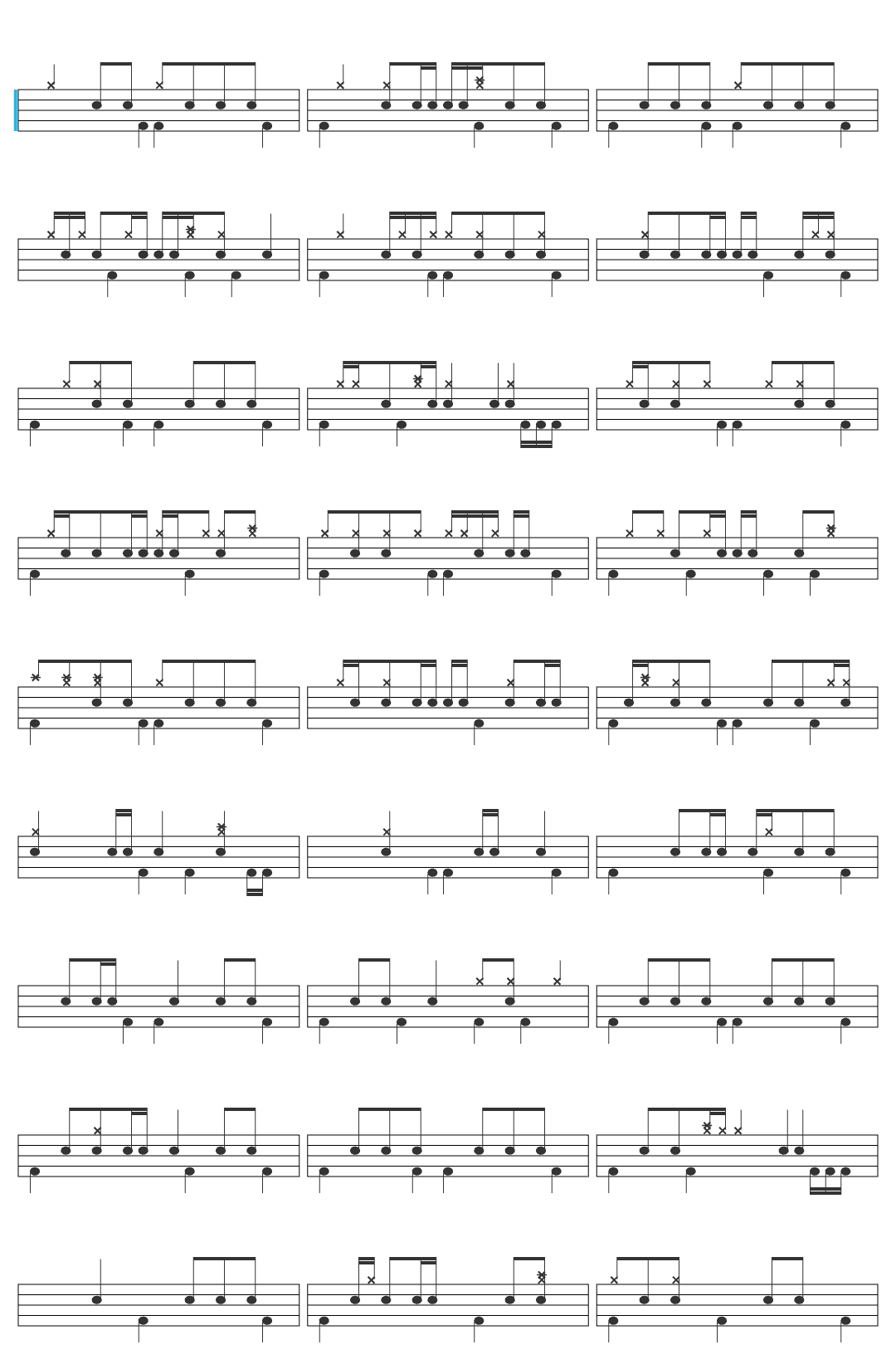 Shing02 燻銀 / IBUSHIGIN drum sheet