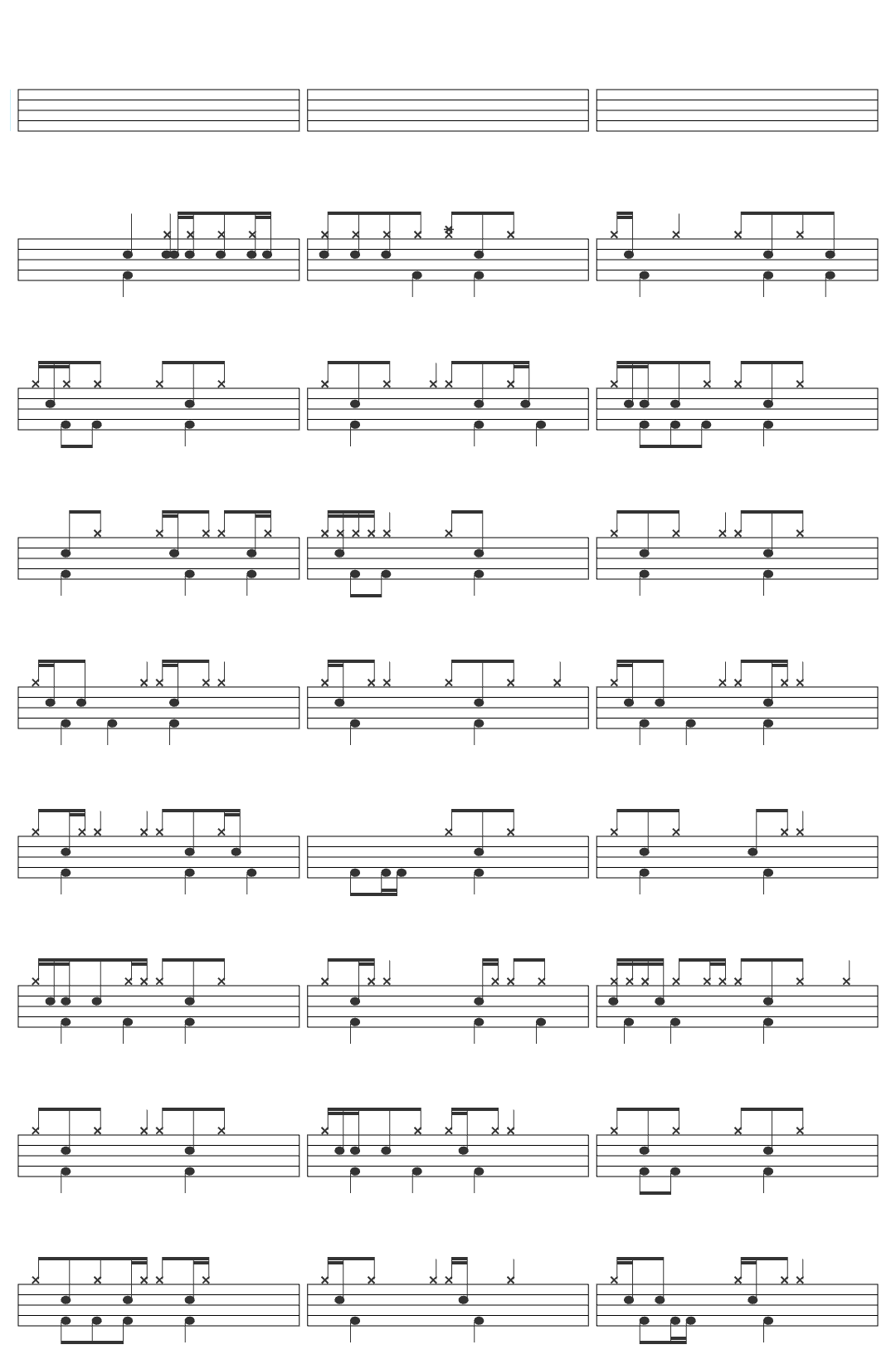 The Specials The Specials - Message To You Rudy drum sheet