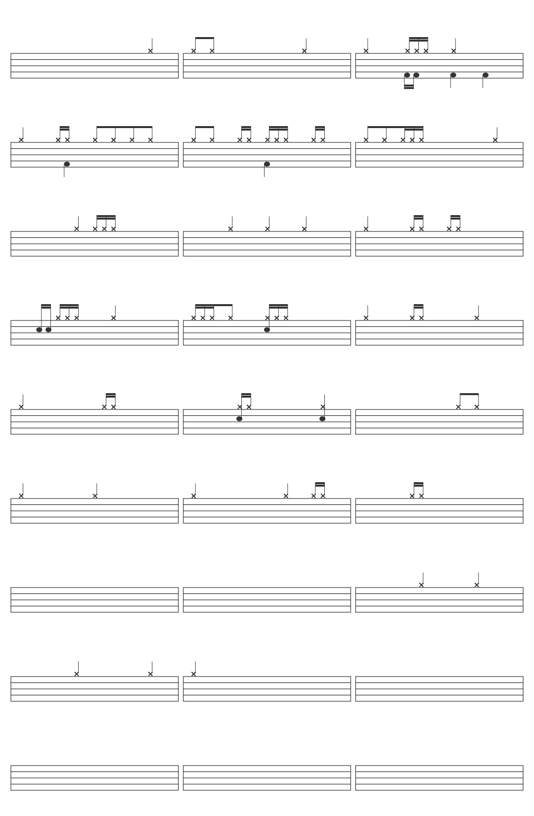 C418 Dreiton drum sheet