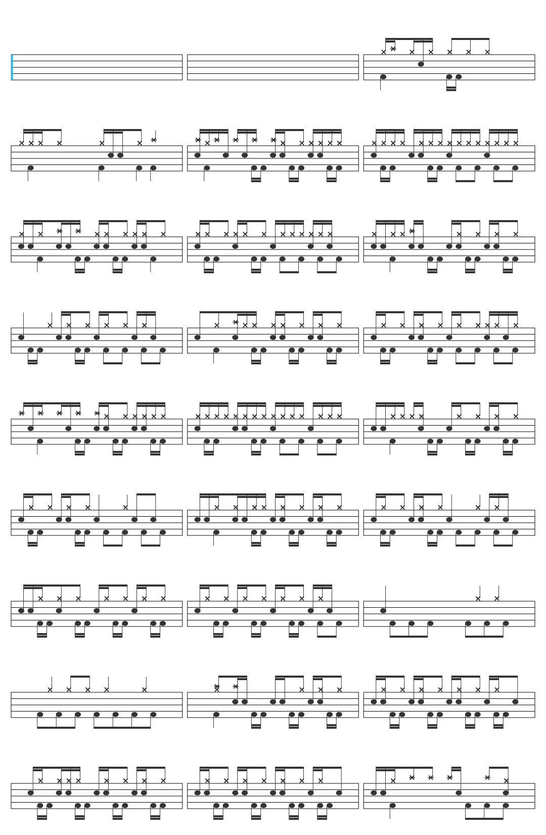 ChroNoiR カオティックライバー / ChroNoiR drum sheet