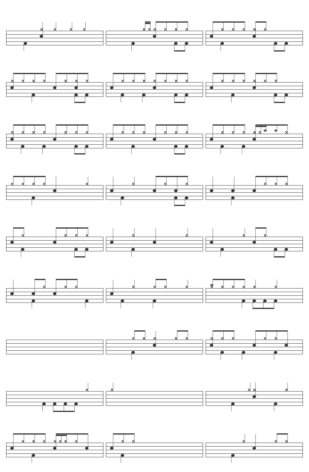 wave to earth evening glow drum sheet