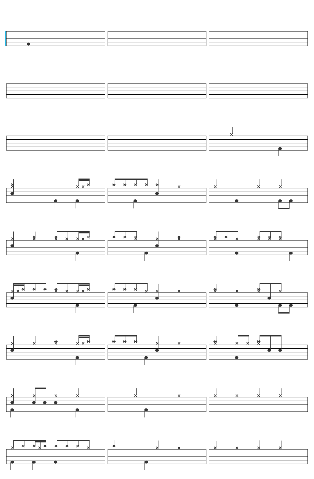 Blaketheman1000 Greta Van Fleet drum sheet