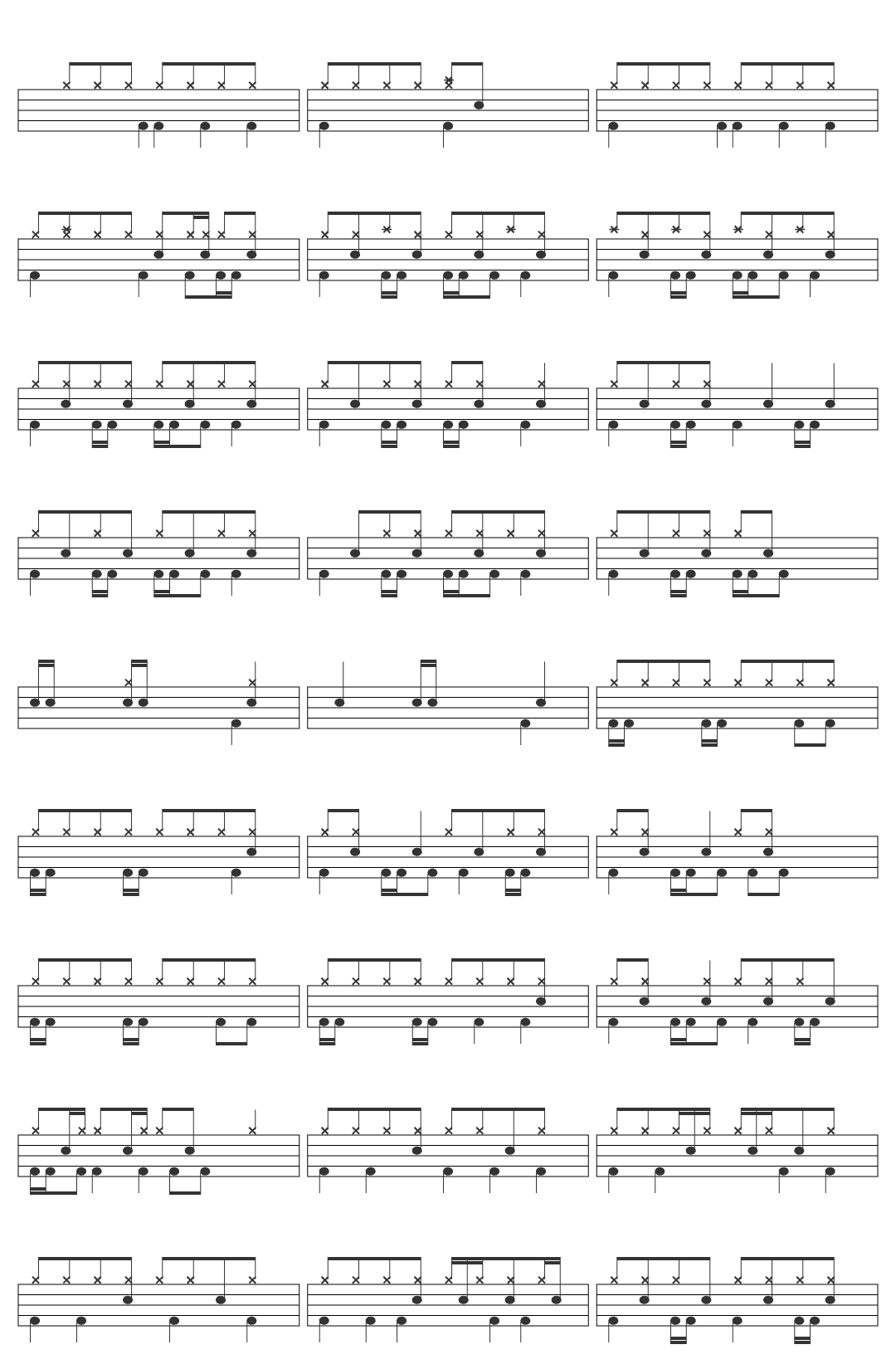 Friends 約束-v12 drum sheet