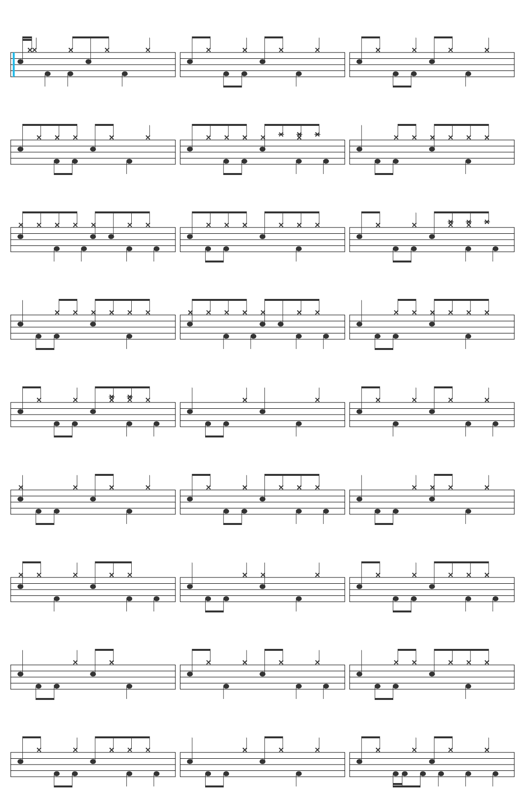 Audioslave Audioslave - Show me how to live drum sheet
