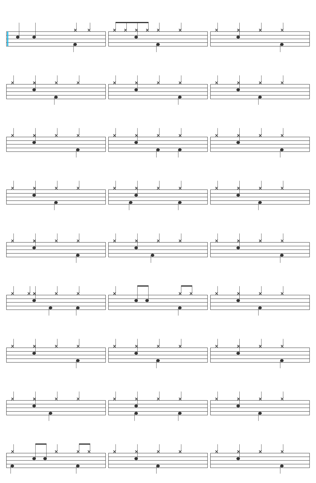 Morodo Babilonia drum sheet