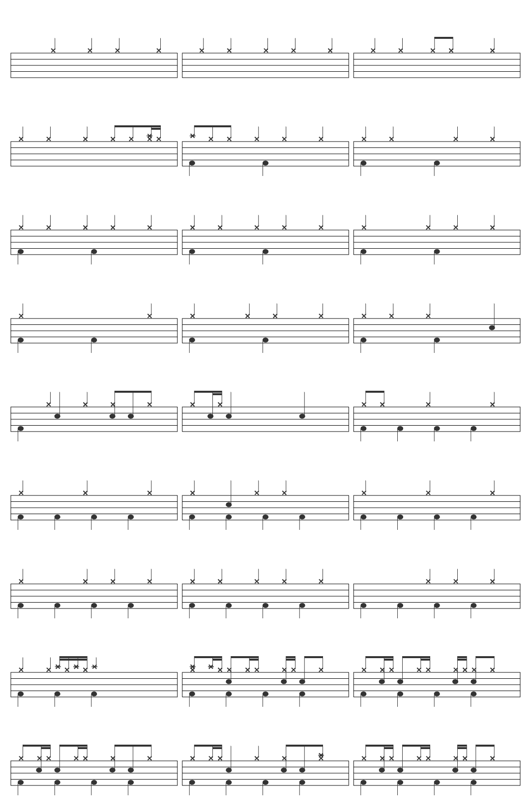 Tutight Handlar du på MatHem drum sheet