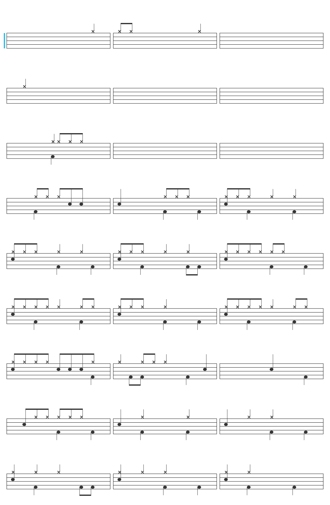 Pearl Jam Pearl Jam - Alive drum sheet