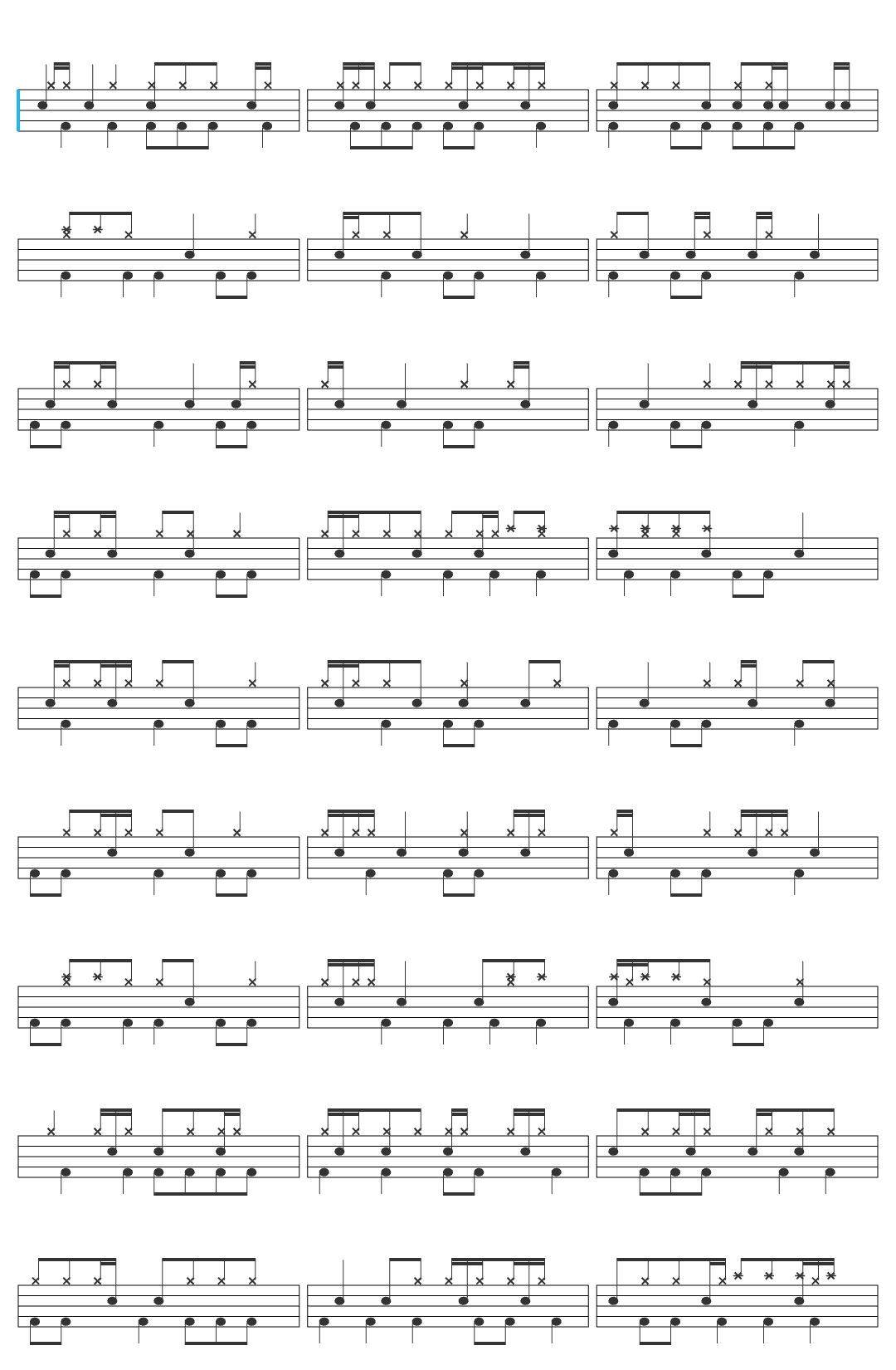 Andy Williams It's the Most Wonderful Time of the Year drum sheet