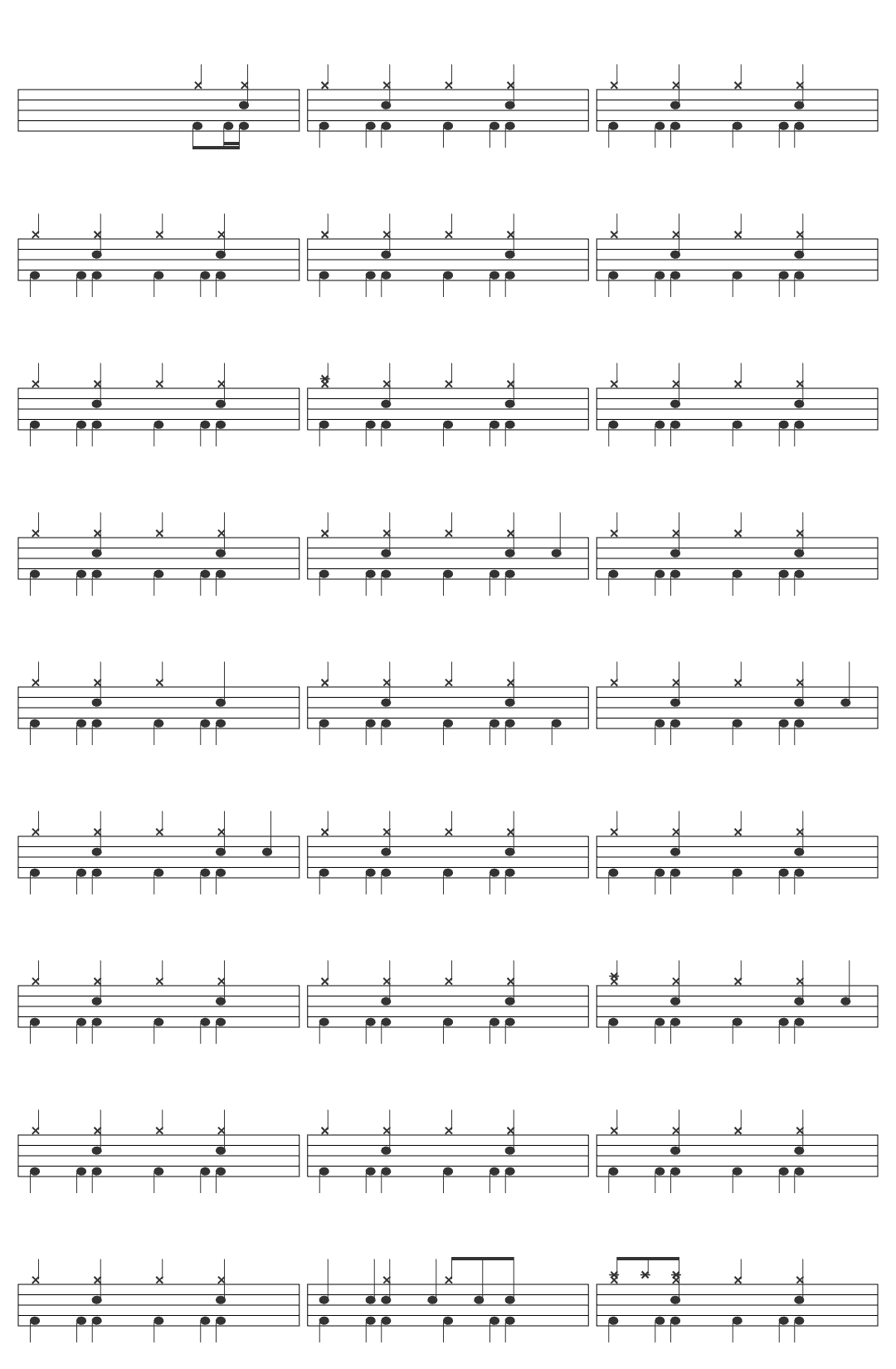 Toto Toto - Africa drum sheet