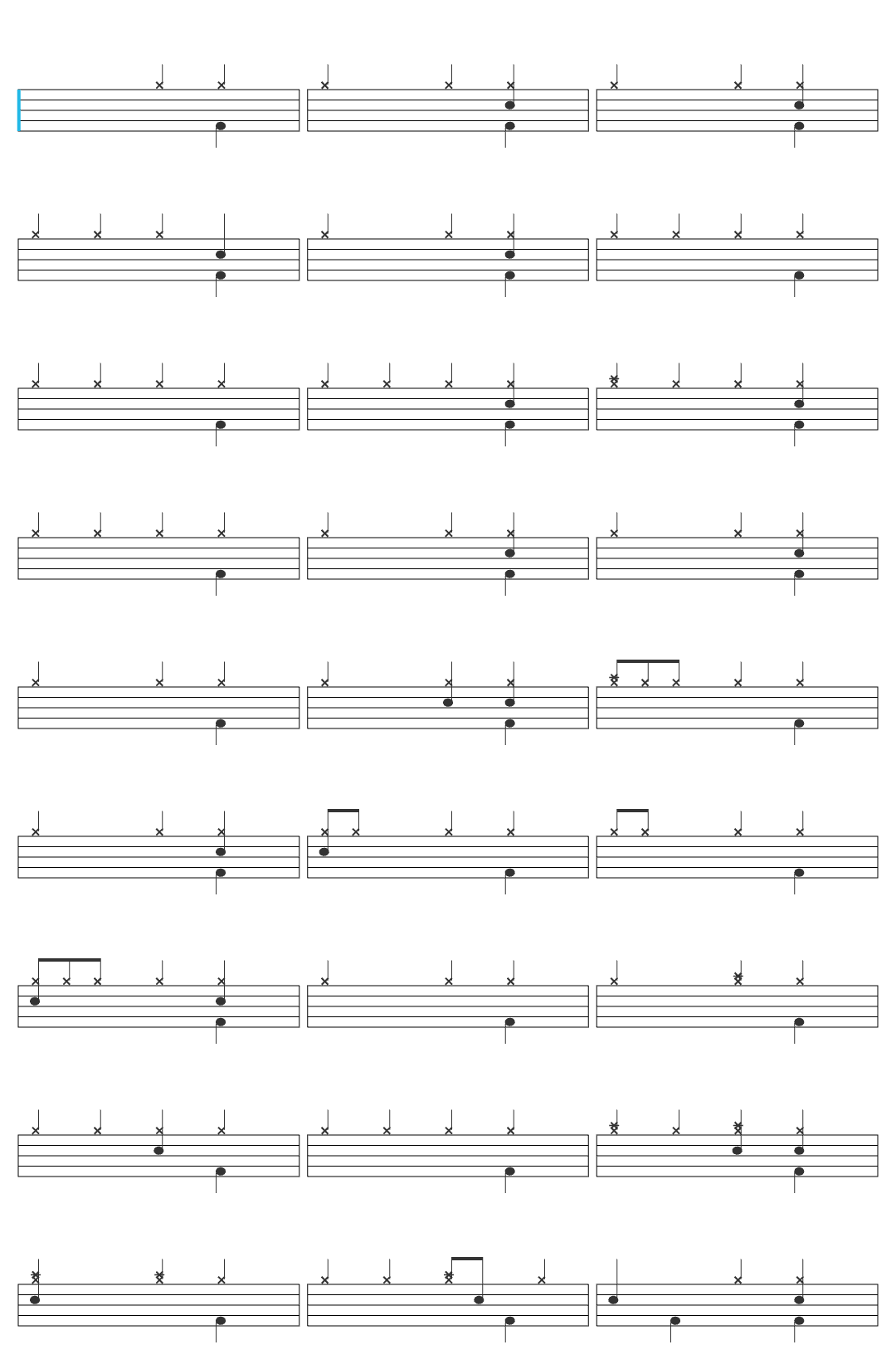Bob Marley Bob Marley - No Woman No Cry drum sheet