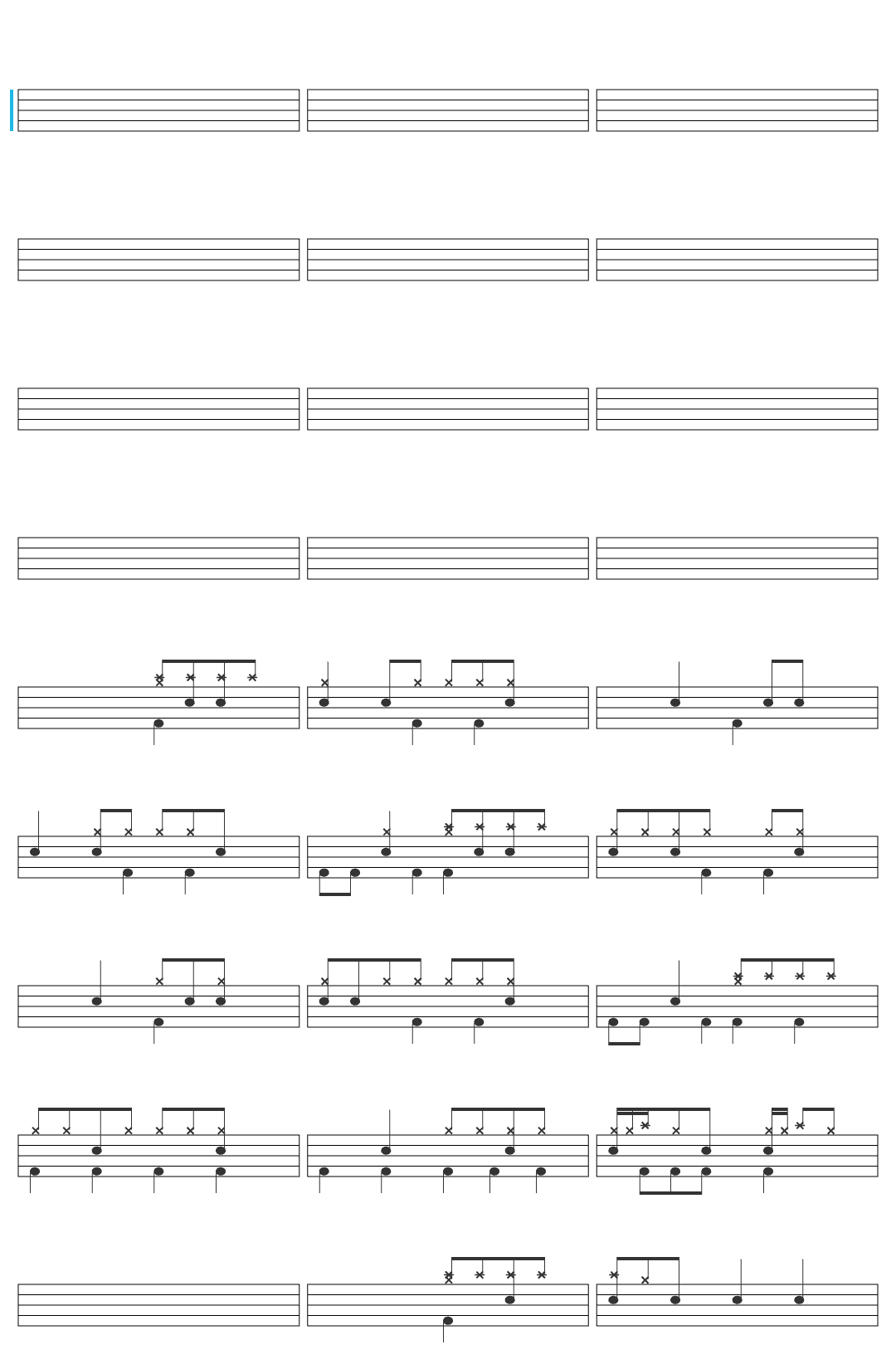 inabakumori 稲葉曇『私は雨』Vo. 歌愛ユキ-v2 drum sheet