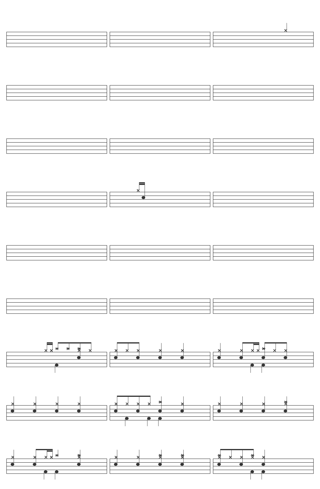 Sumerian BAD OMENS - Just Pretend (Official Music Video) drum sheet