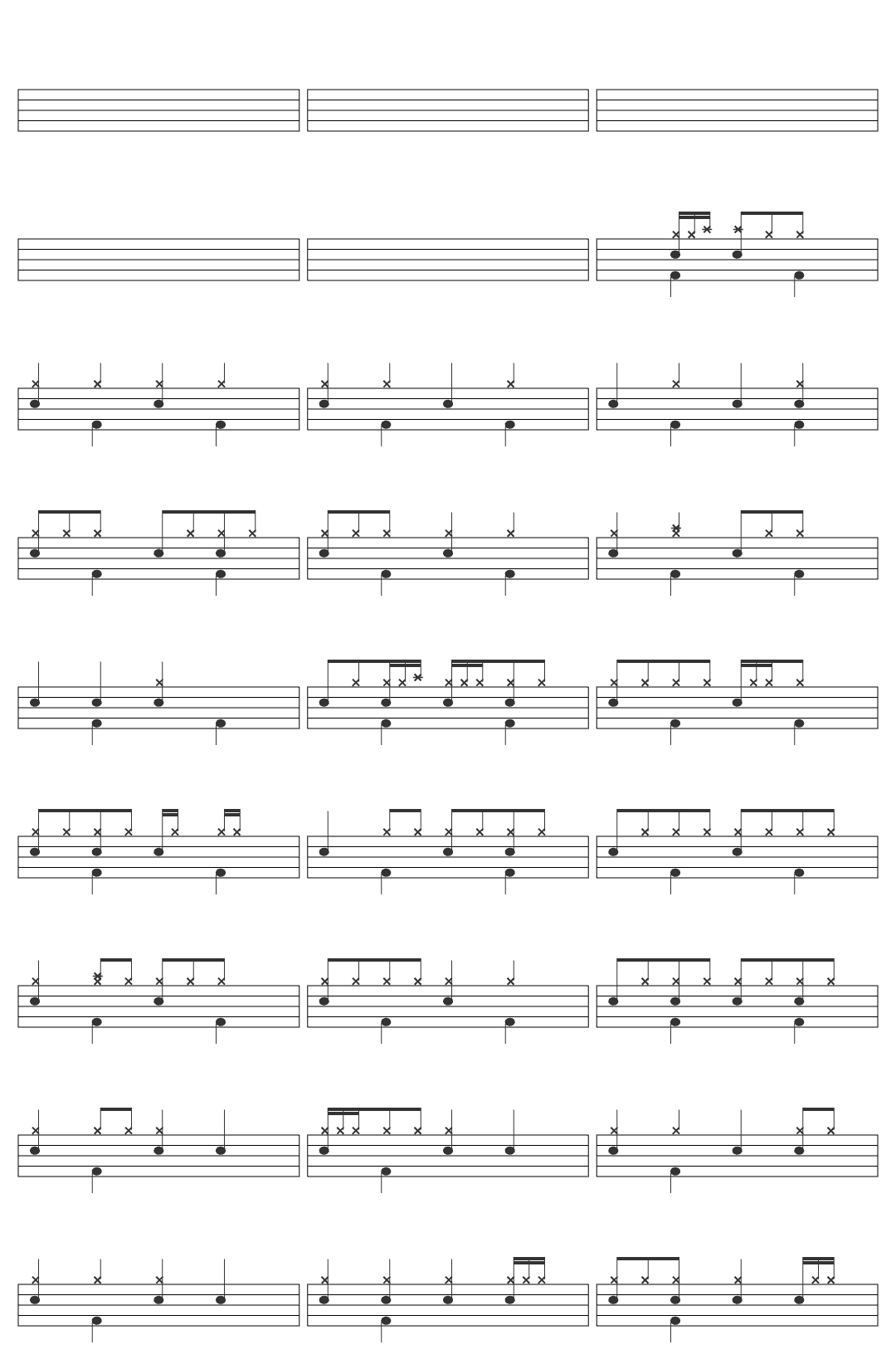Loe Shimmy For Me-v10 drum sheet
