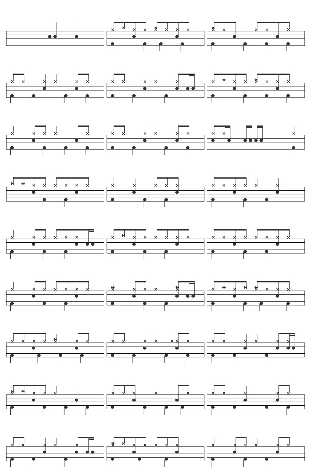 McCafferty Donnie drum sheet