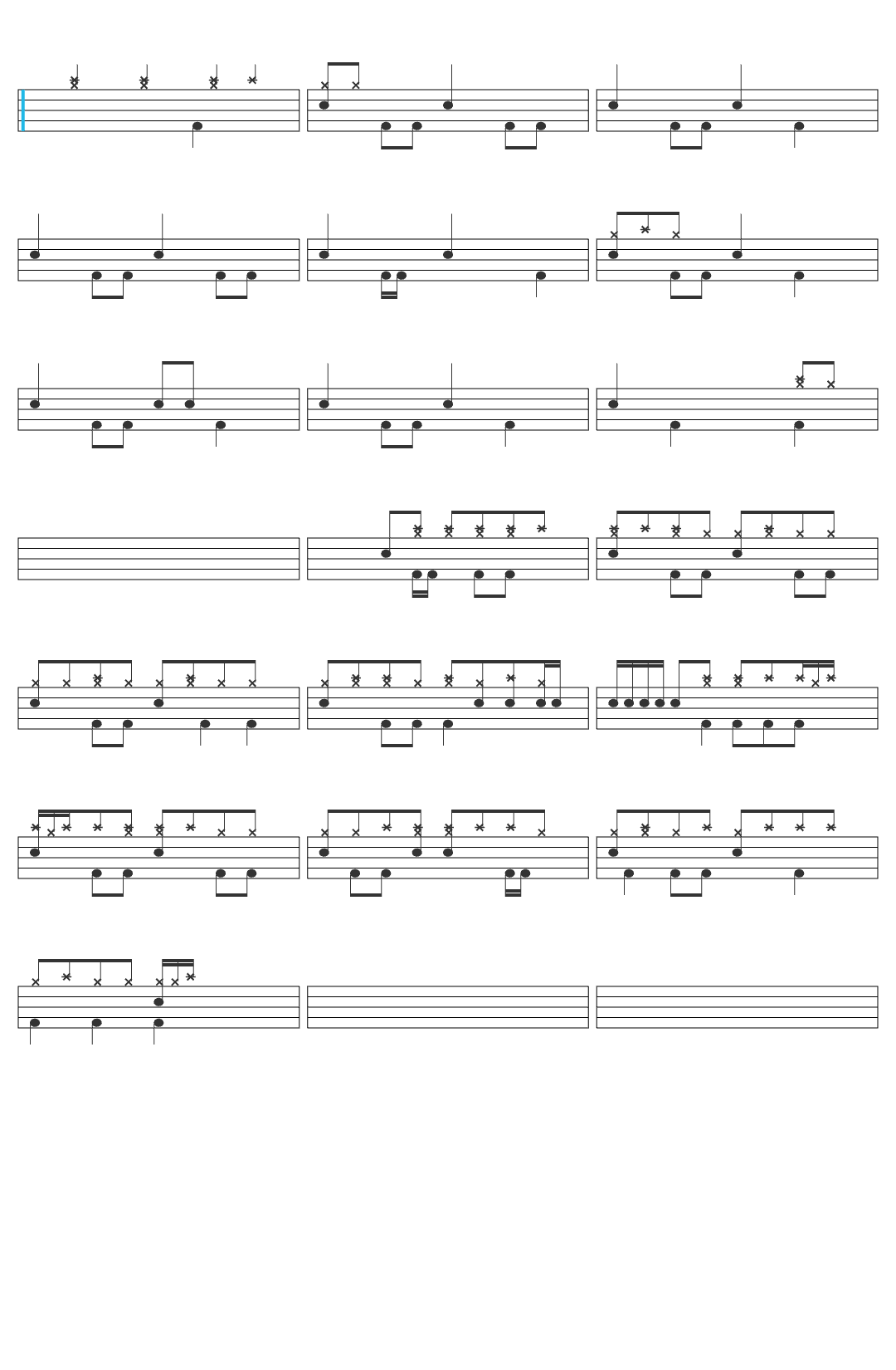 Swain I Weep for Mankind Remastered drum sheet