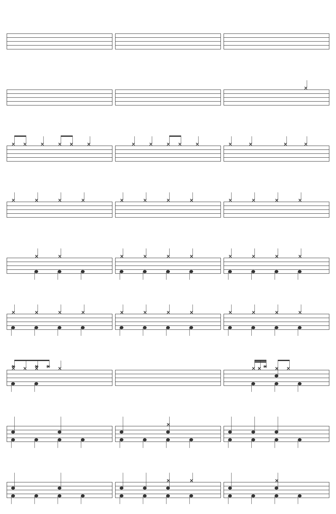 The Rare Occasions Notion-v4 drum sheet