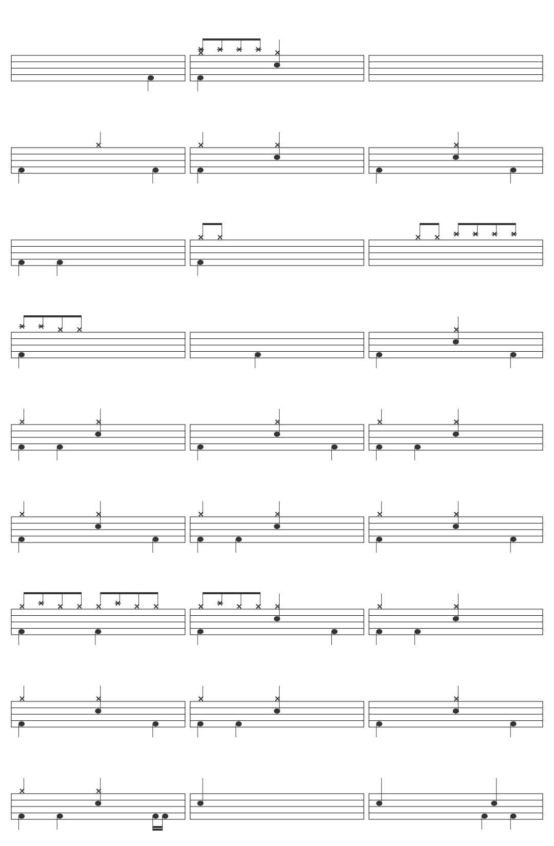 El Barrio El Último Adiós drum sheet